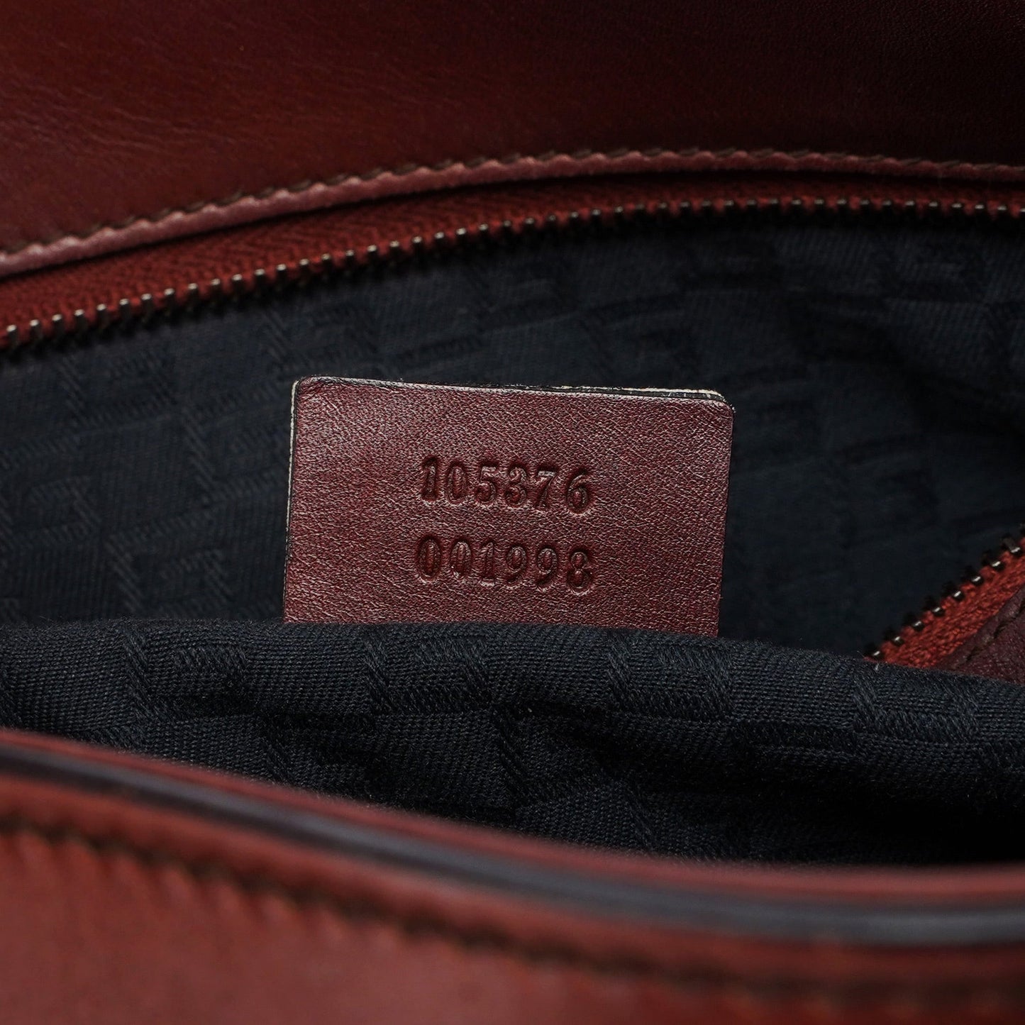 2002 Burgundy Calfskin Shoulder Bag