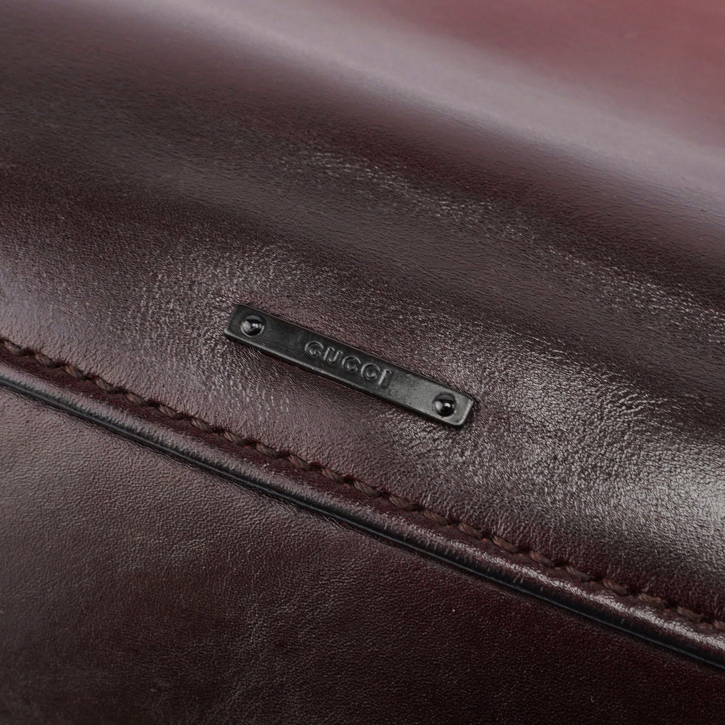 2002 Burgundy Calfskin Shoulder Bag