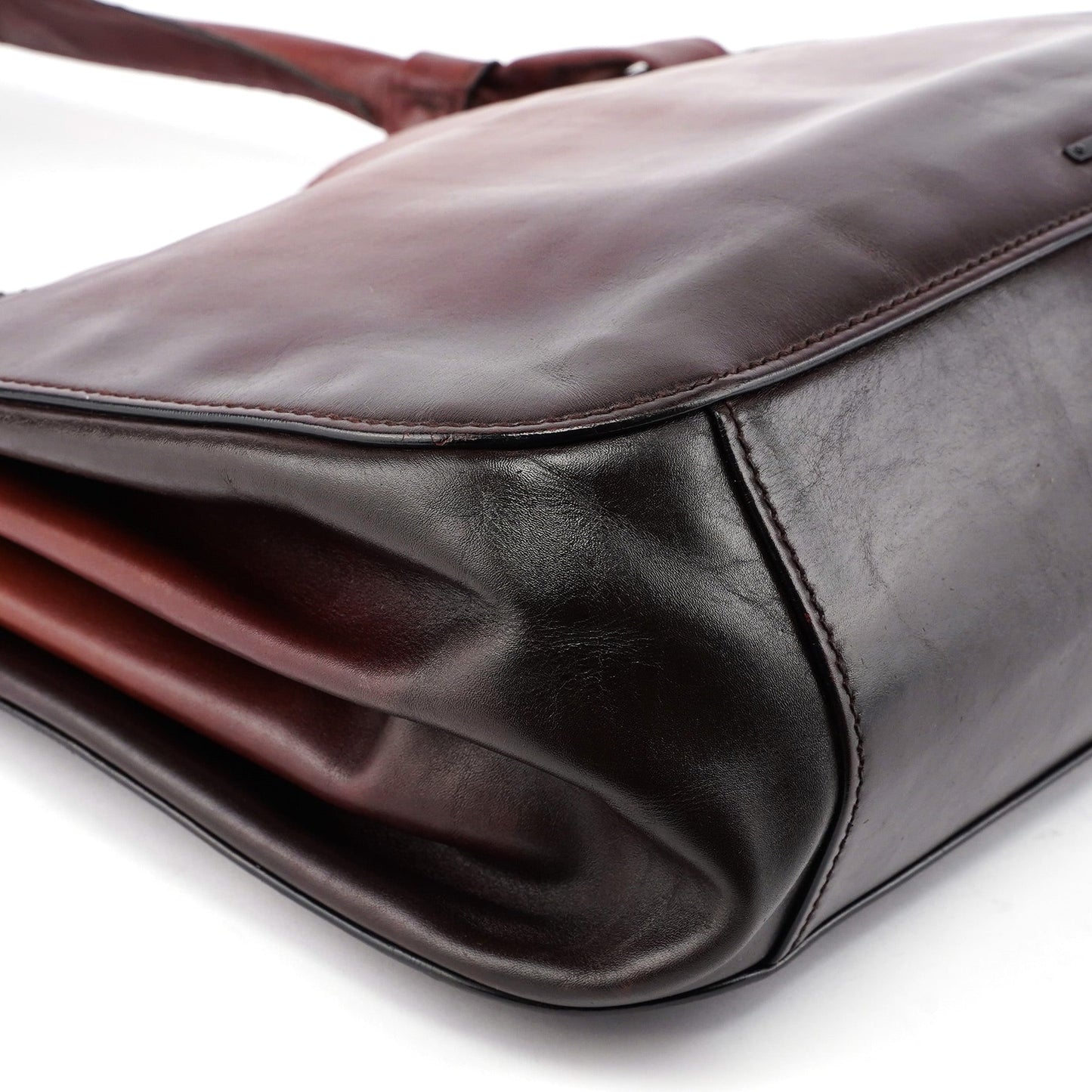 2002 Burgundy Calfskin Shoulder Bag