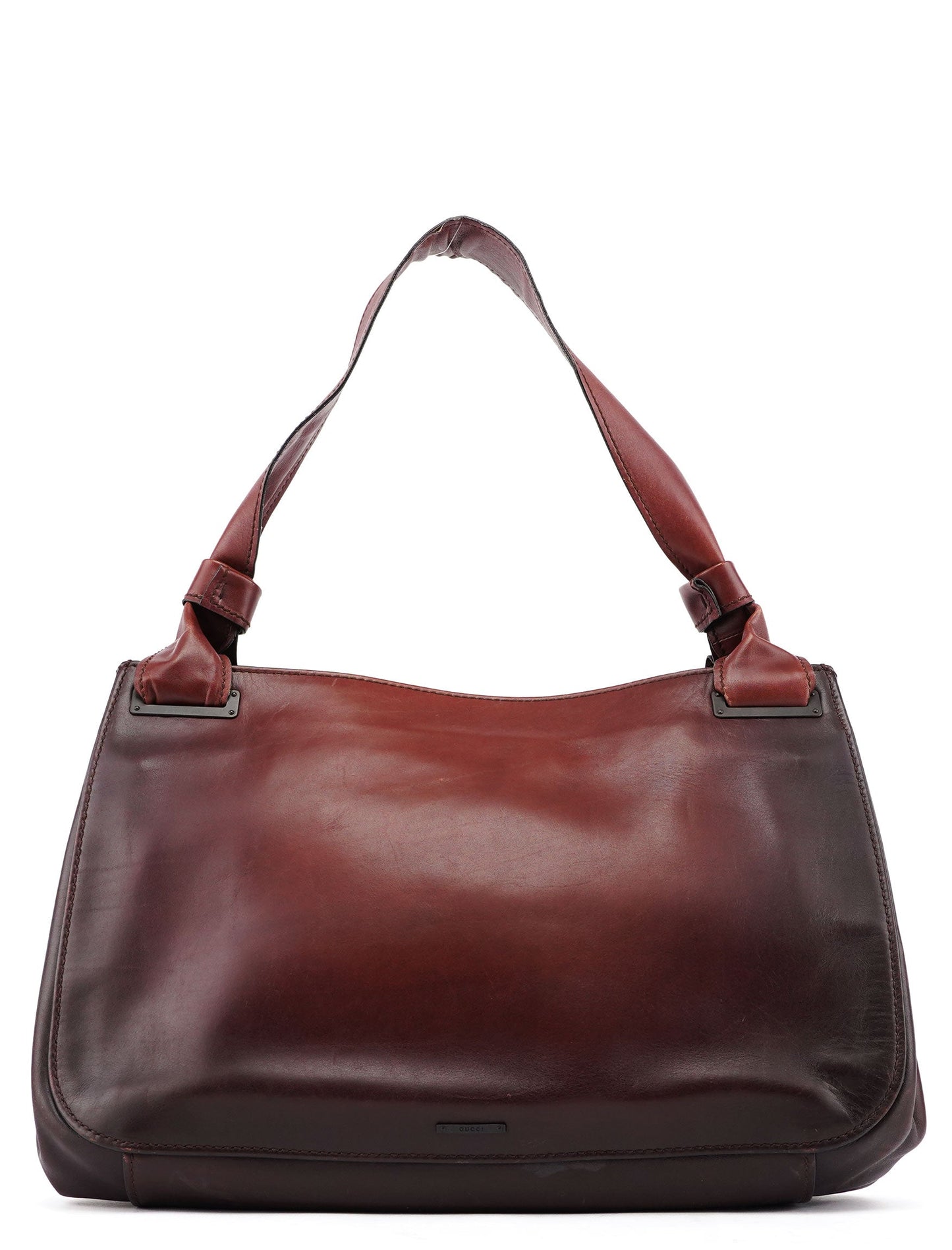 2002 Burgundy Calfskin Shoulder Bag