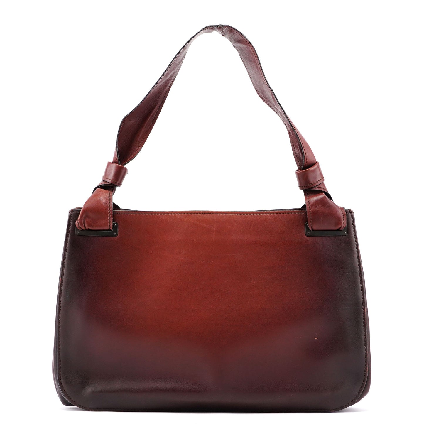 2002 Burgundy Calfskin Shoulder Bag