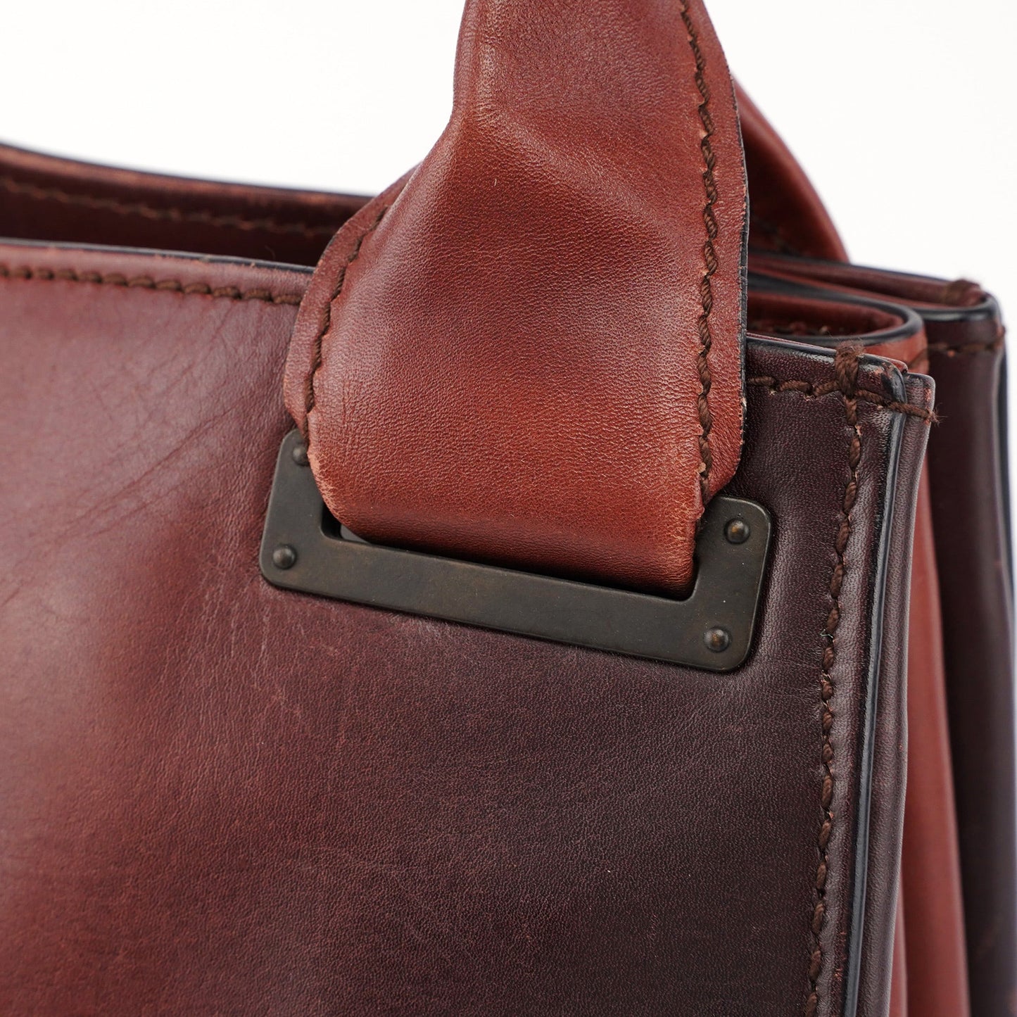 2002 Burgundy Calfskin Shoulder Bag