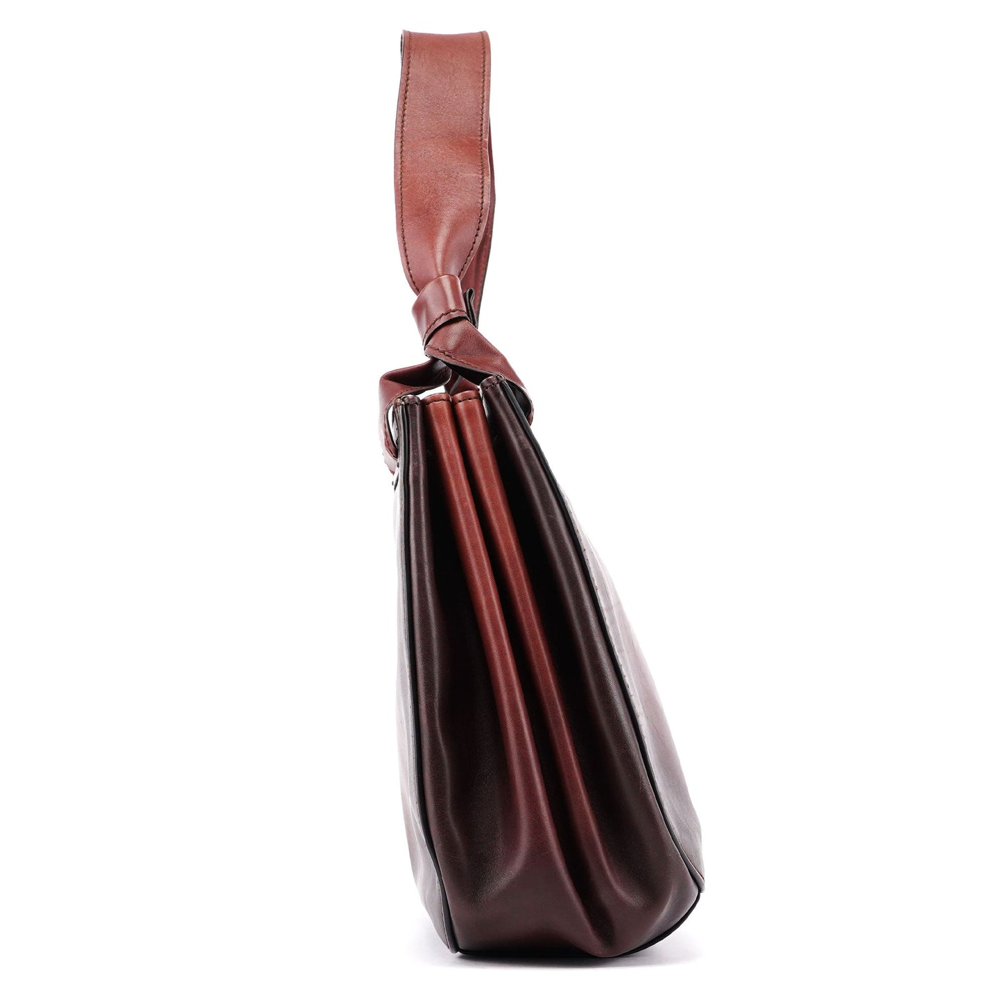 2002 Burgundy Calfskin Shoulder Bag