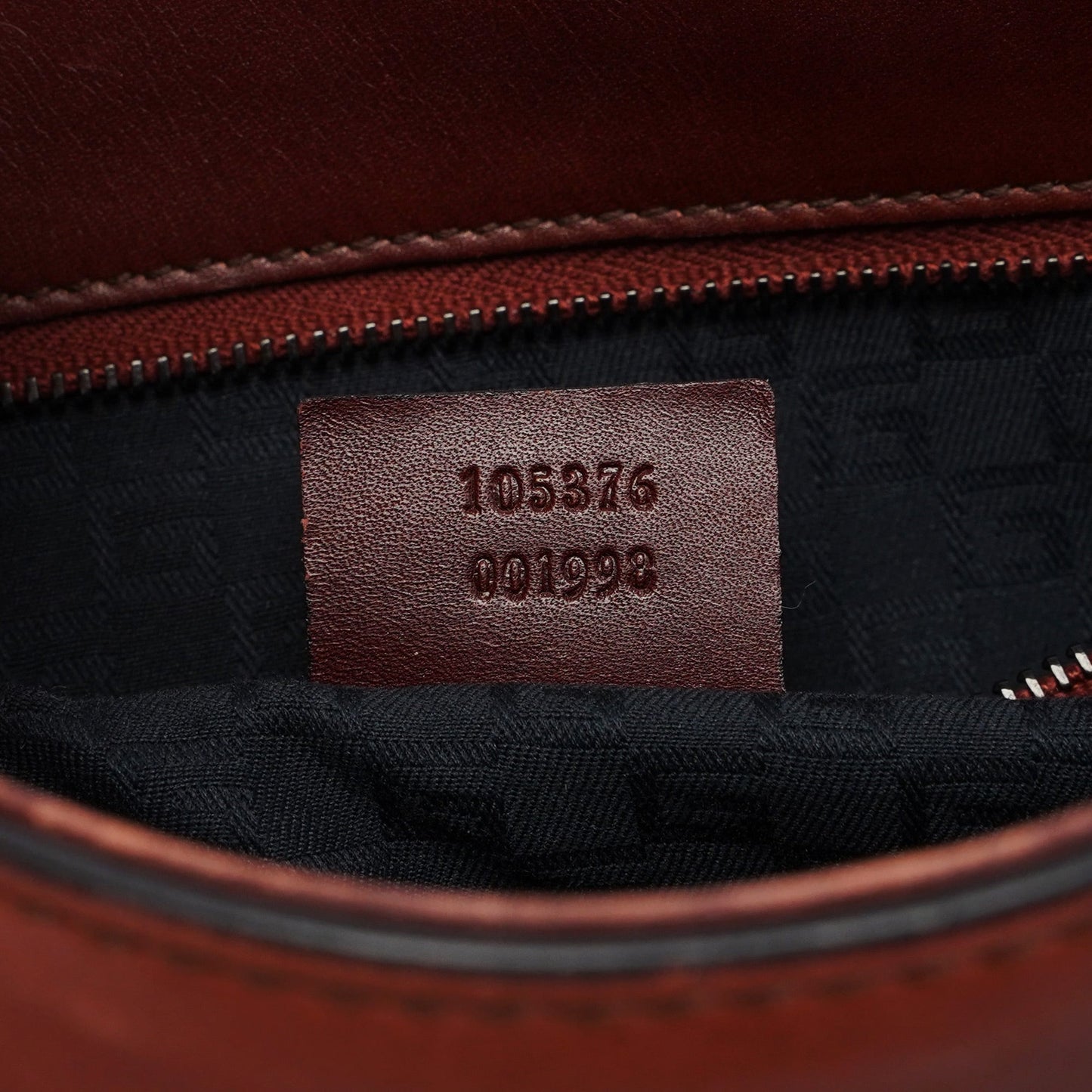 2002 Burgundy Calfskin Shoulder Bag