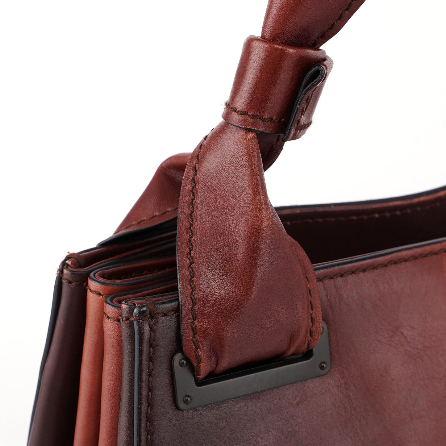2002 Burgundy Calfskin Shoulder Bag