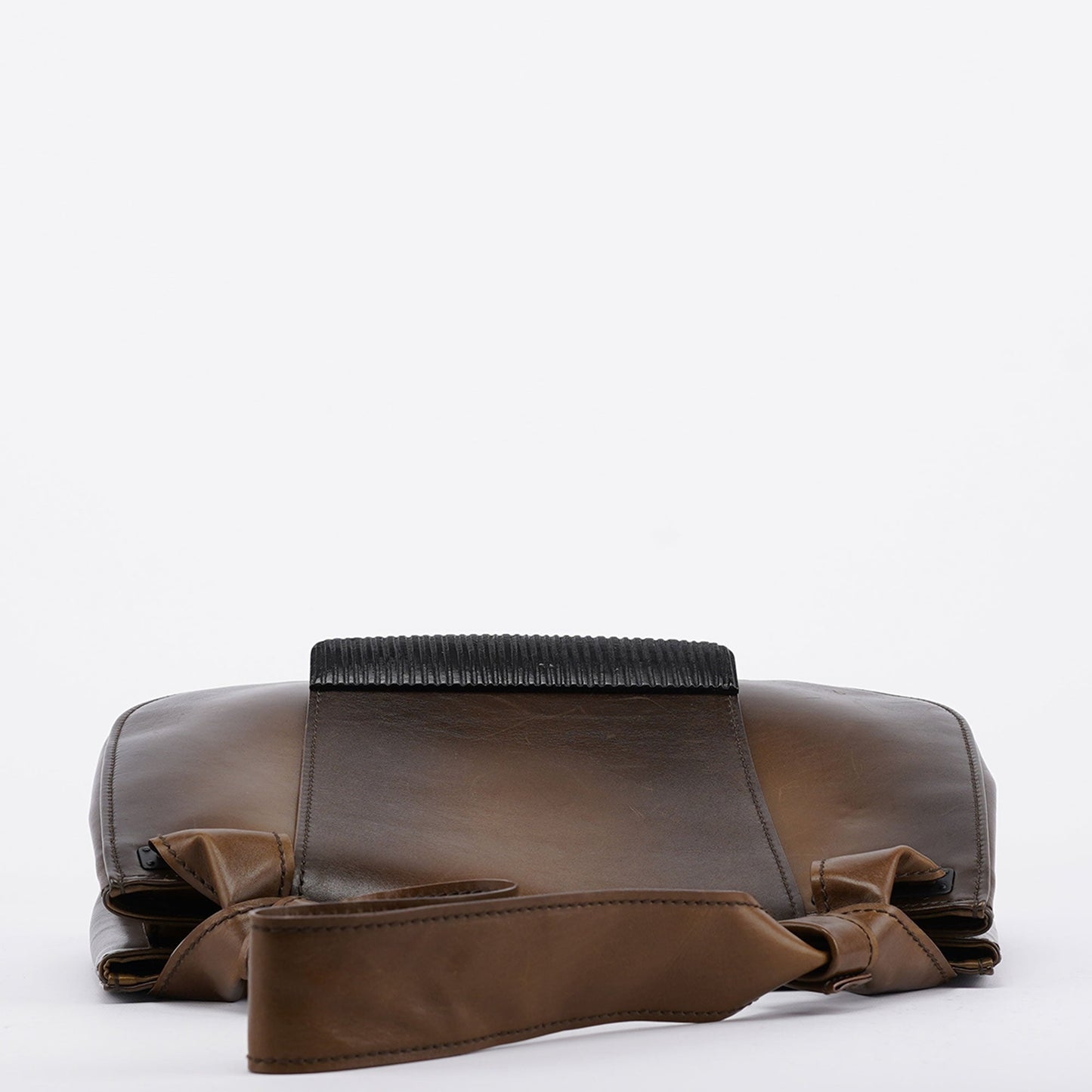 2002 Calfskin Wood Flap Shoulder Bag