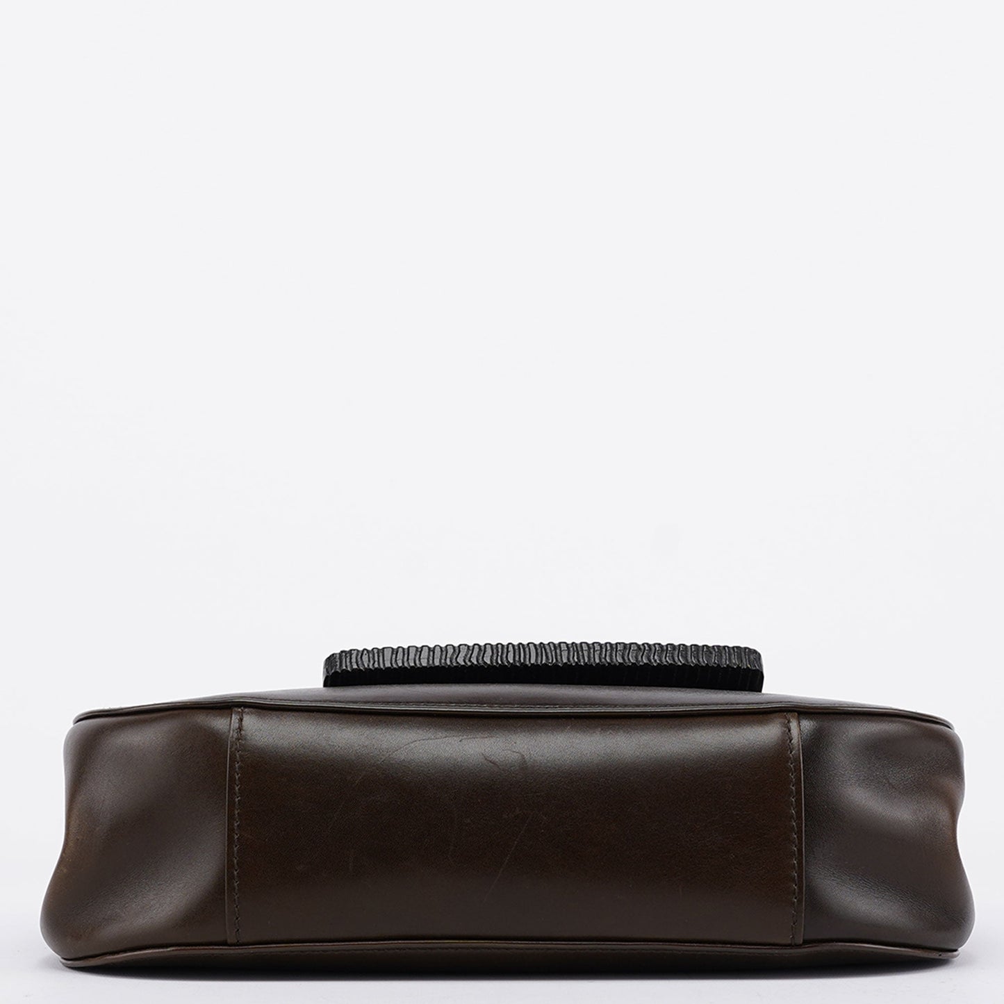 2002 Calfskin Wood Flap Shoulder Bag