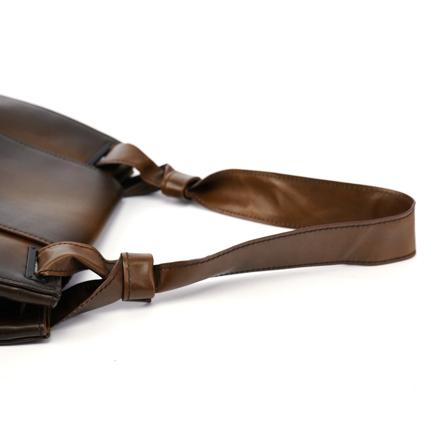 2002 Calfskin Wood Flap Shoulder Bag