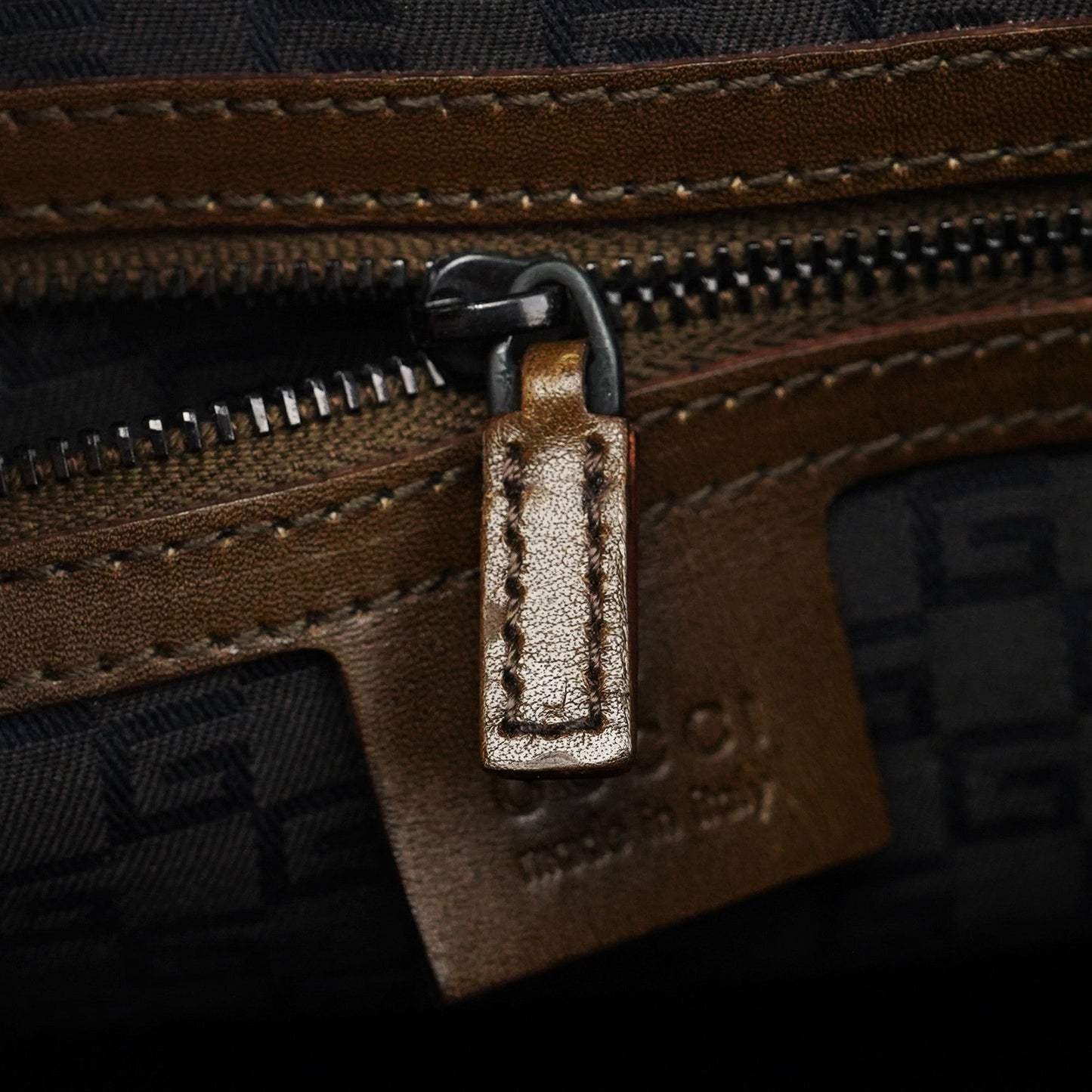 2002 Calfskin Wood Flap Shoulder Bag