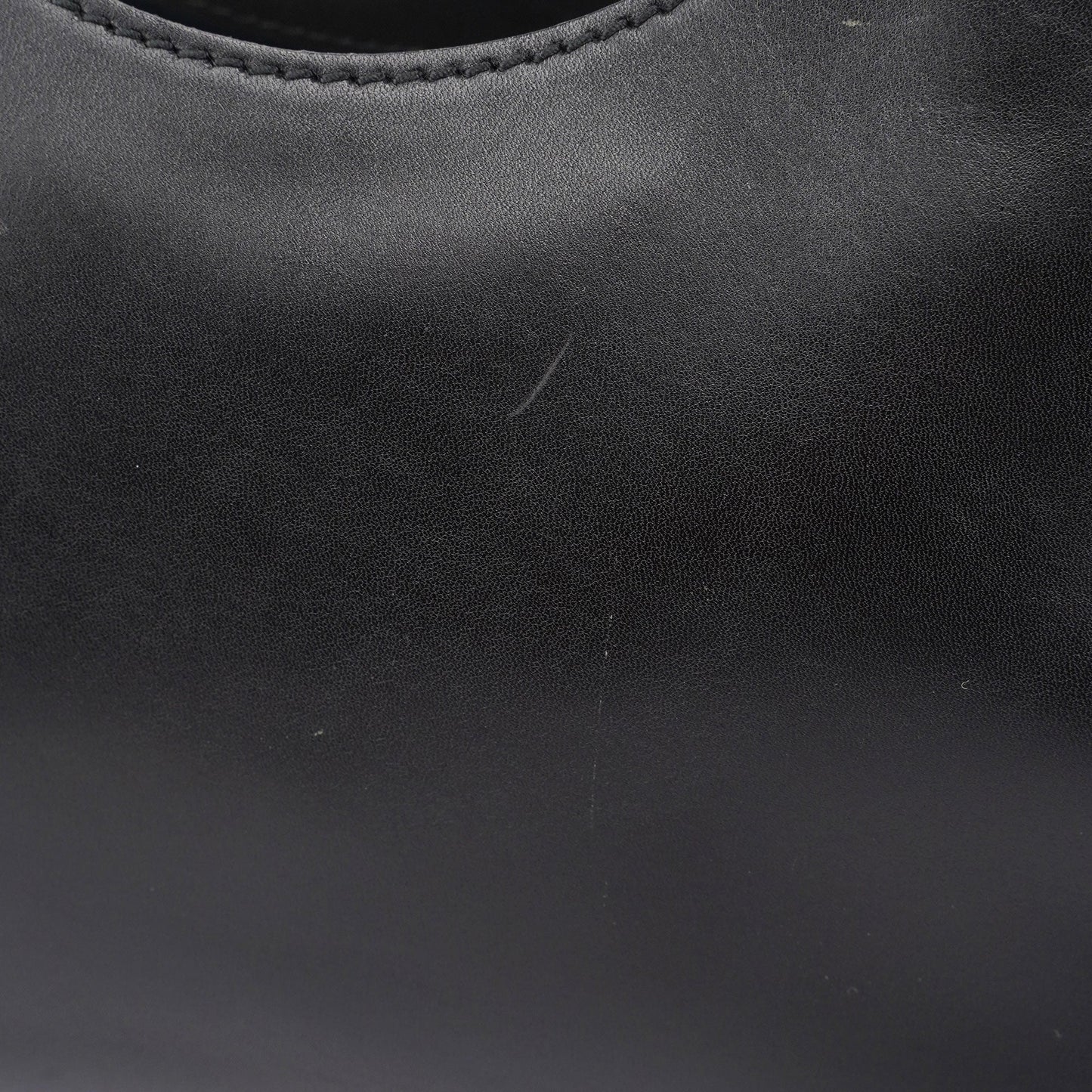 2002 Calfskin Wood Handle Shoulder Bag