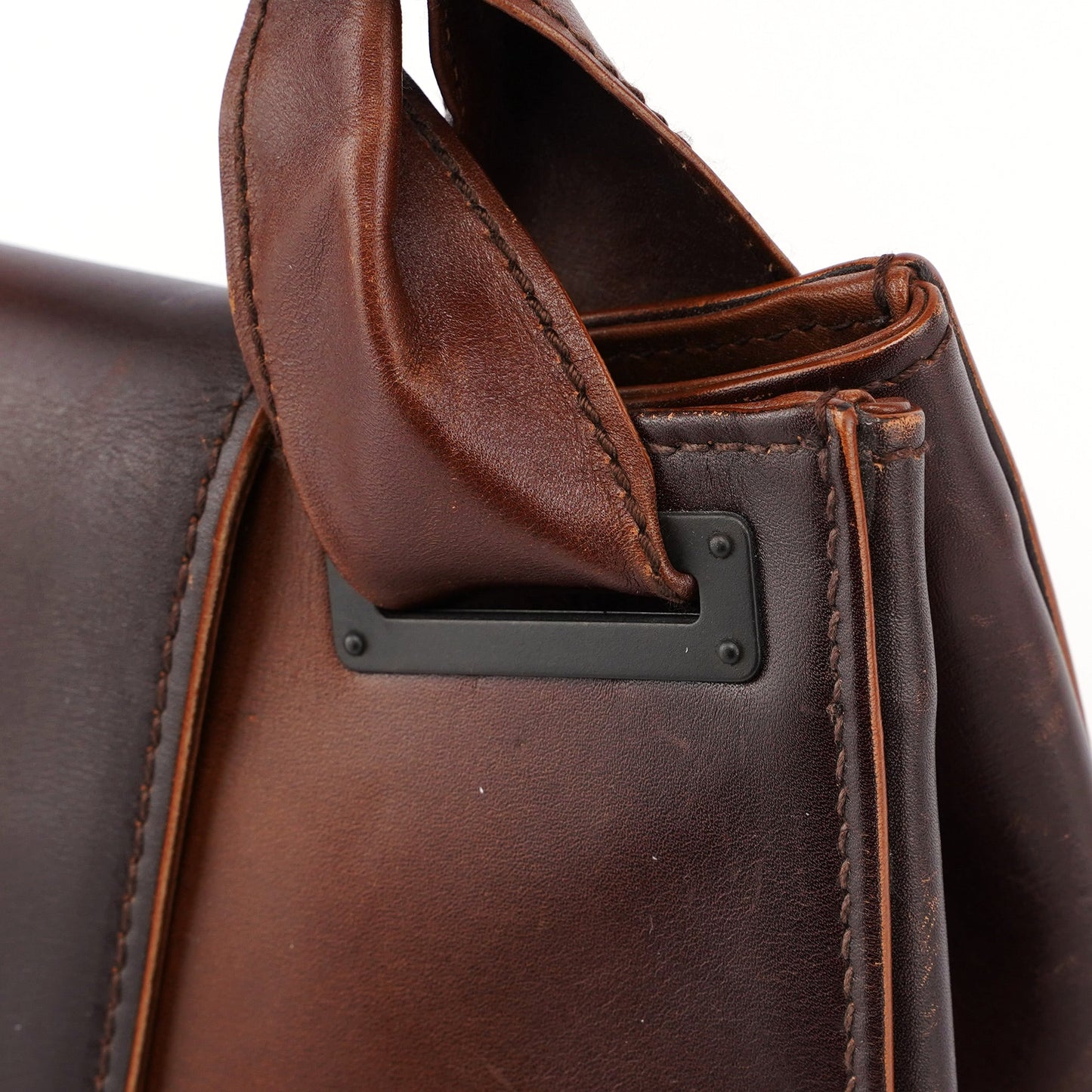 2002 Calfskin Wood Shoulder Bag