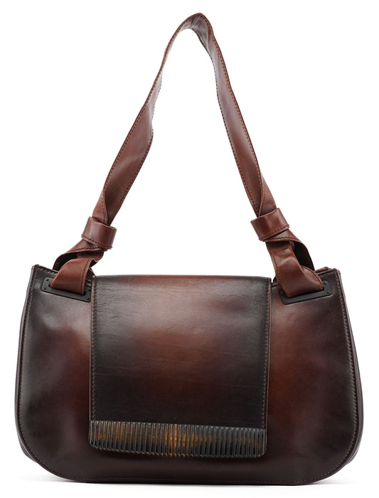 2002 Calfskin Wood Shoulder Bag