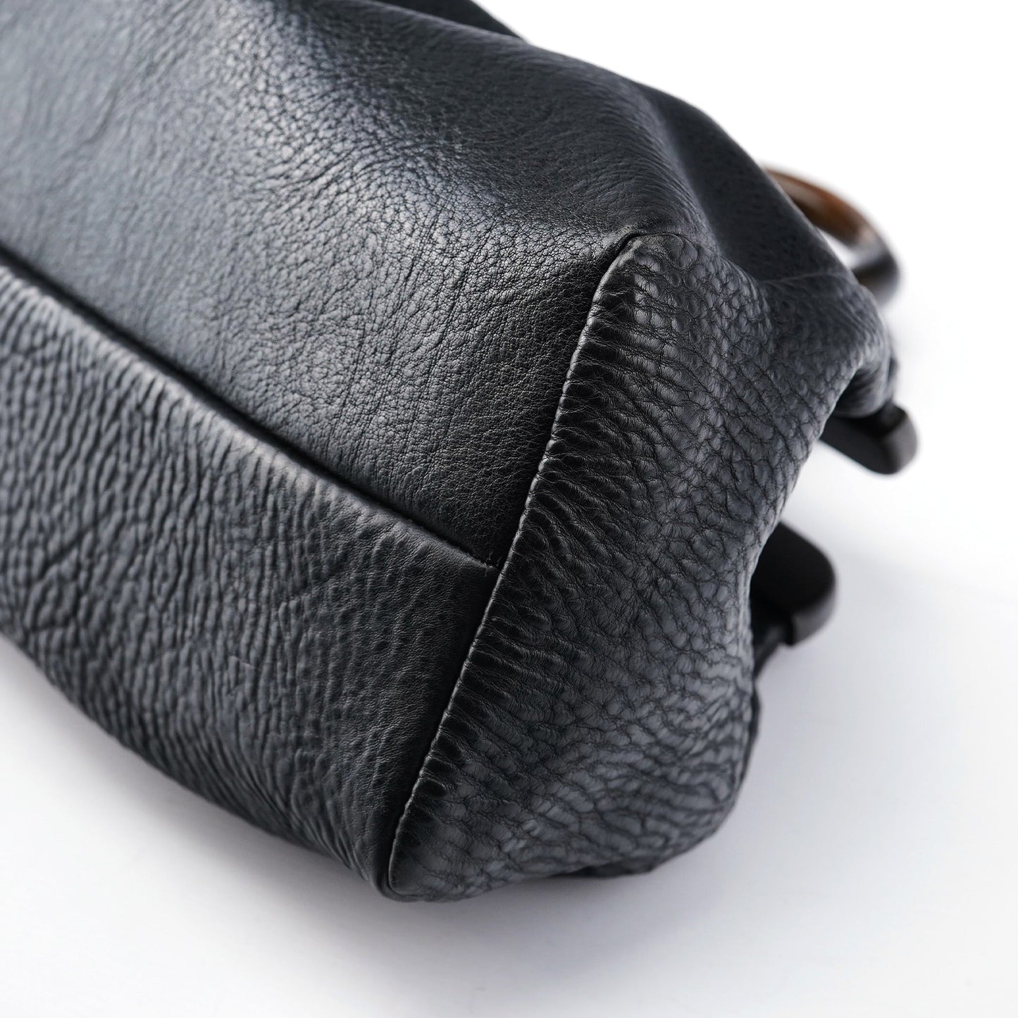 2002 Runway Black Bison Leather Doctor Bag