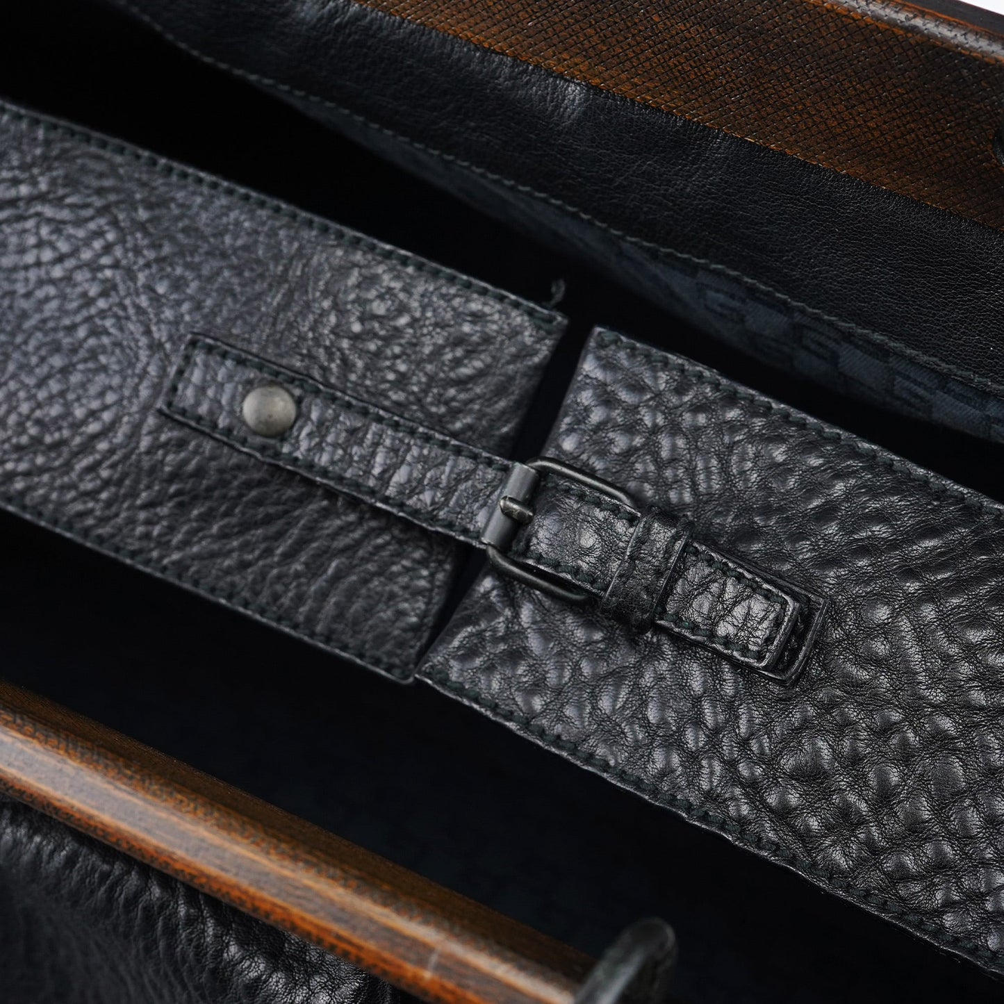 2002 Runway Black Bison Leather Doctor Bag