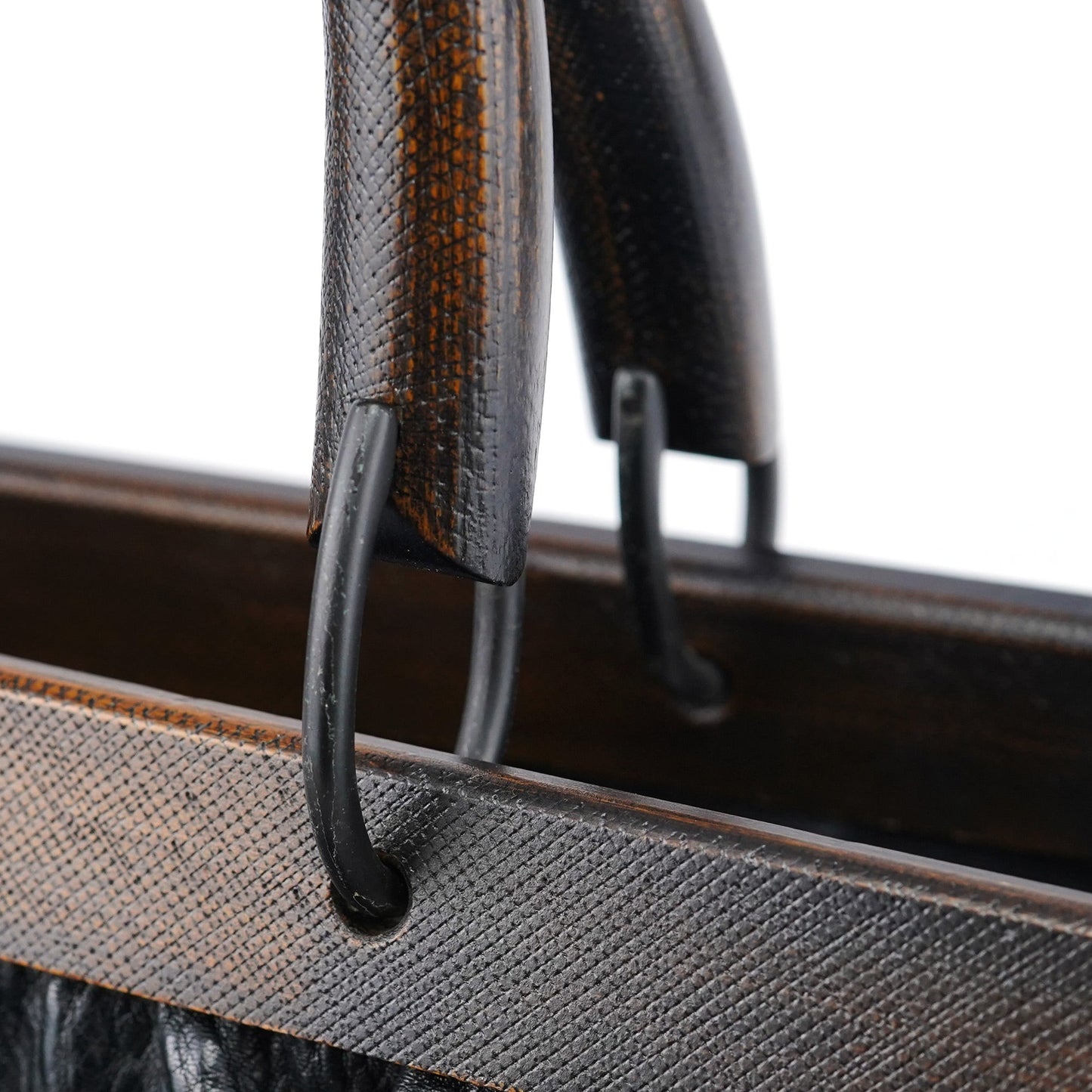 2002 Runway Black Bison Leather Doctor Bag