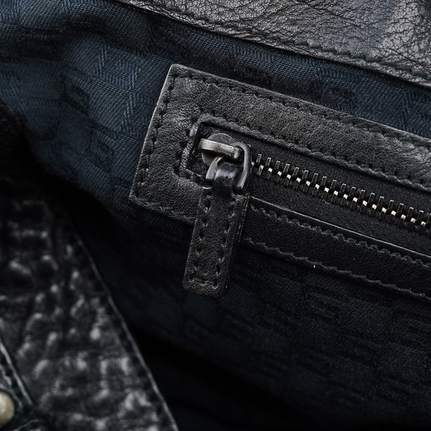 2002 Runway Black Bison Leather Doctor Bag