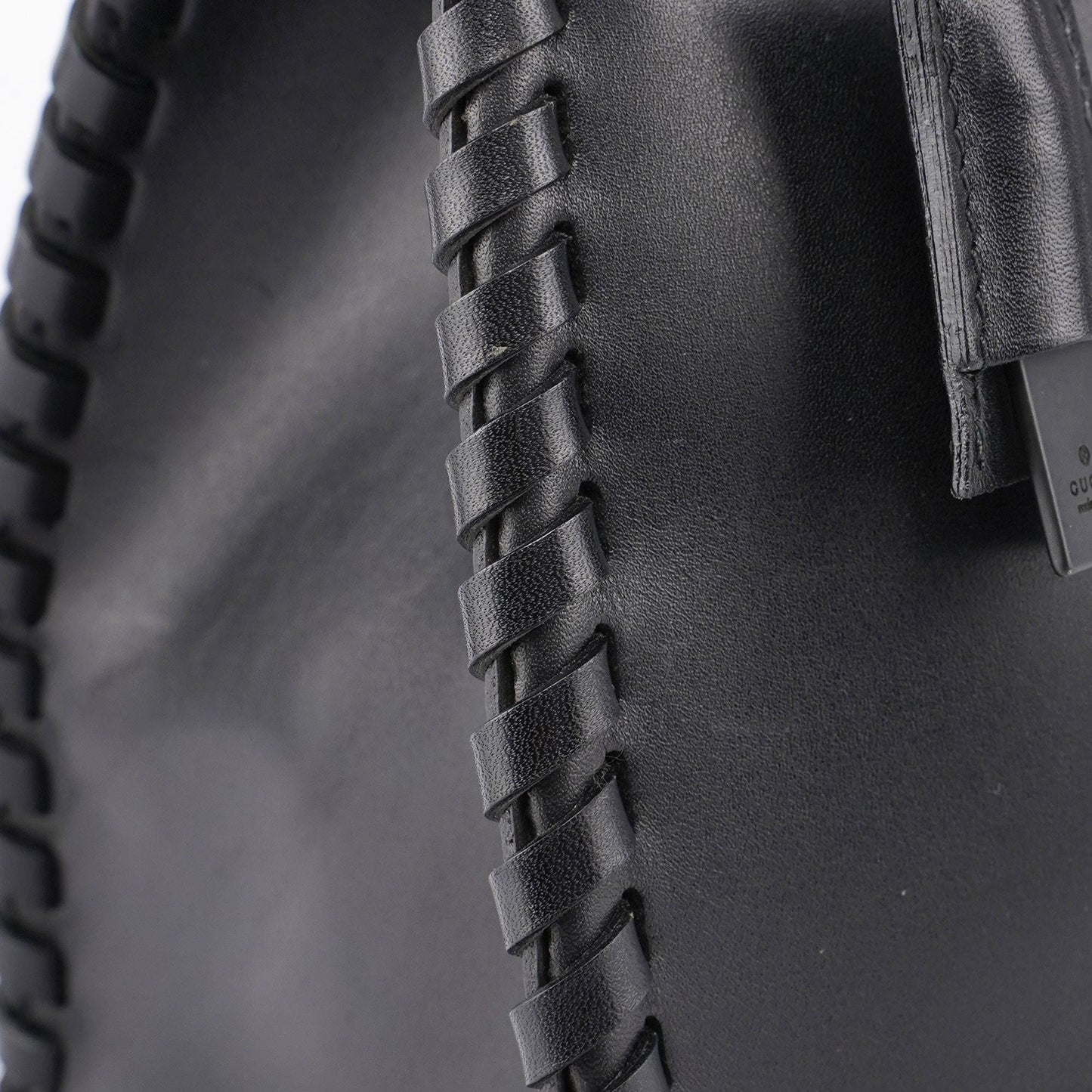 2002 Vitello Wood Handle Shoulder Bag