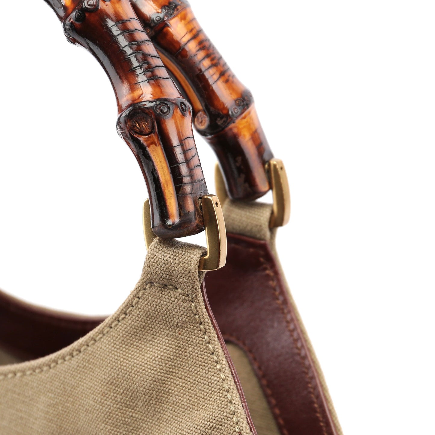 2003 Beige Canvas Bamboo Bag