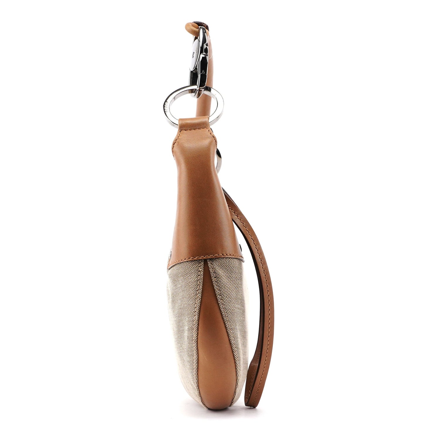 2003 Beige Canvas Round Hobo Shoulder Bag