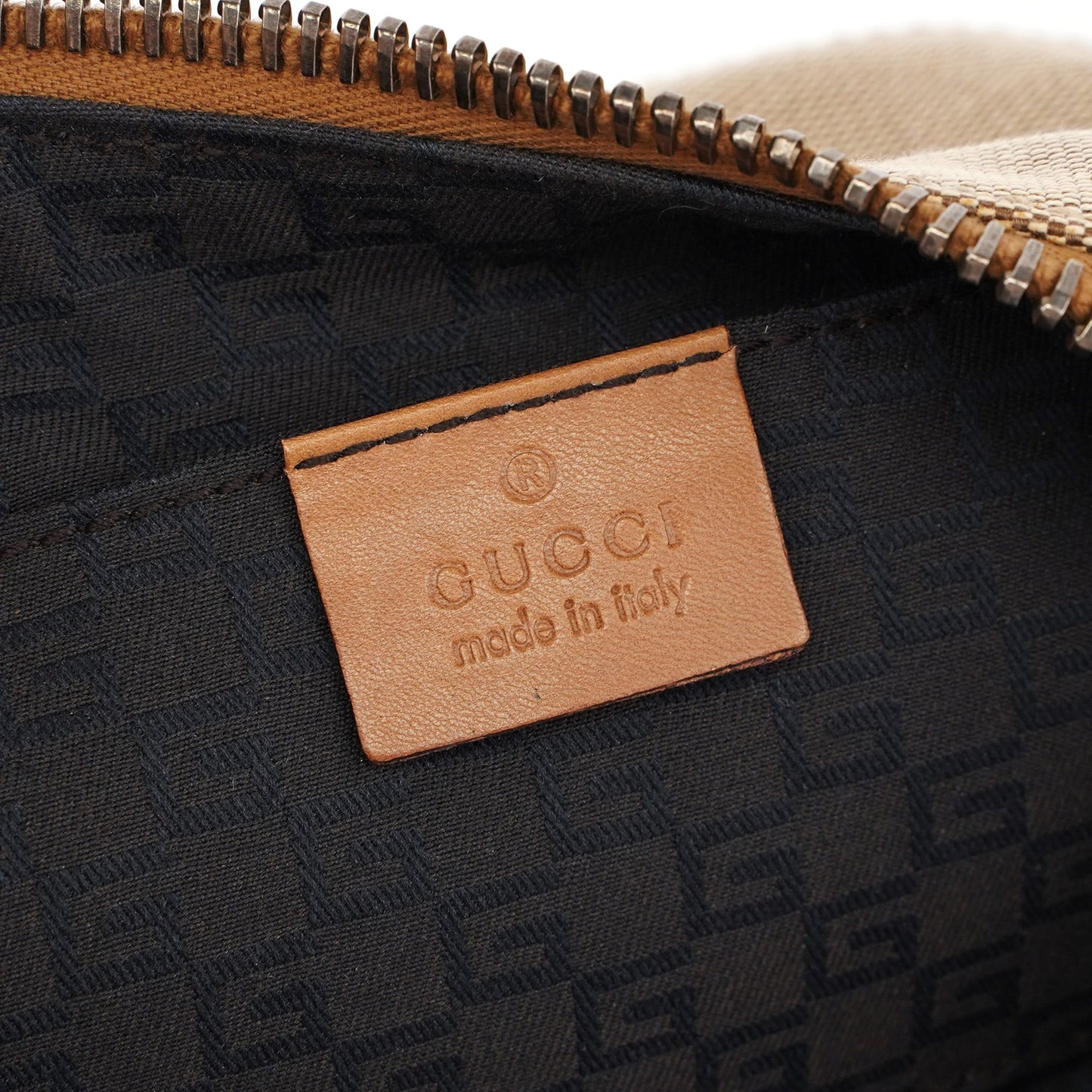 2003 Beige Canvas Round Hobo Shoulder Bag