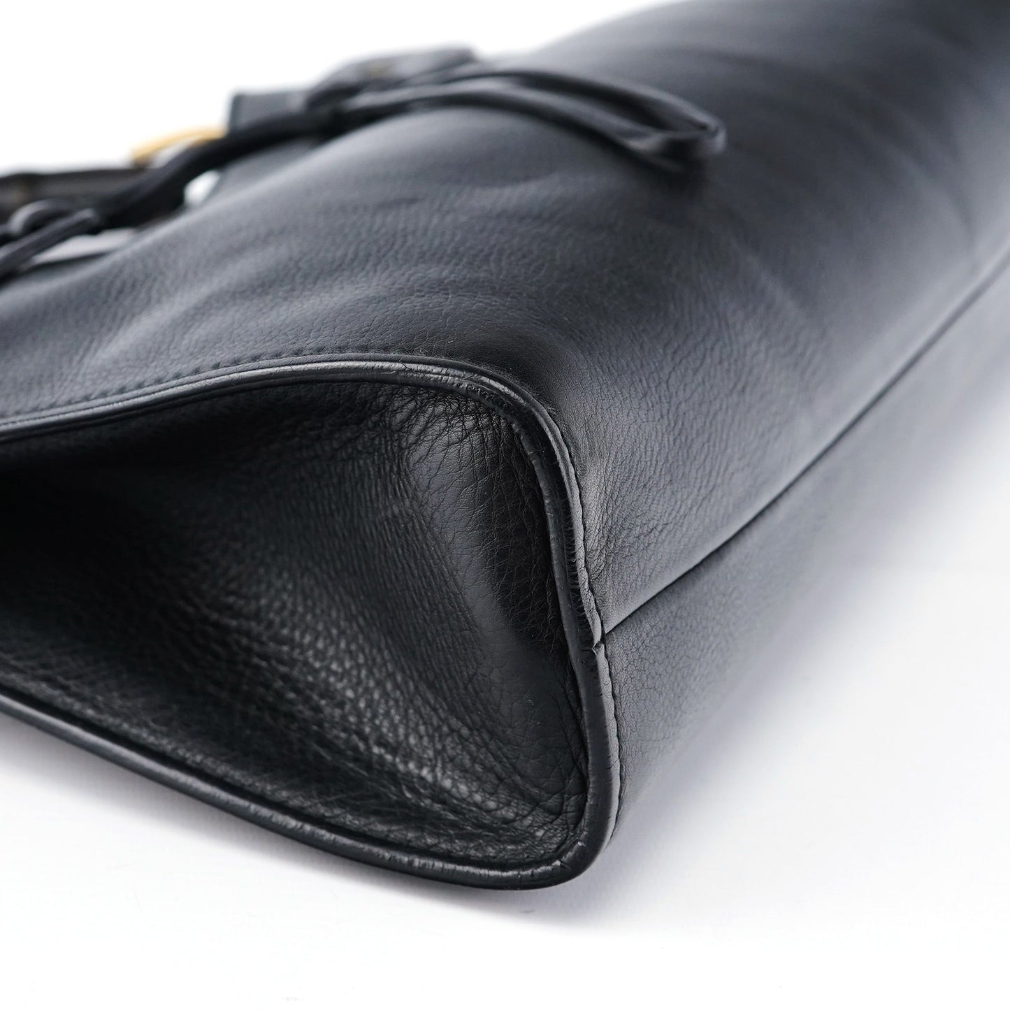 2003 Black Calfskin Bamboo Shoulder Bag