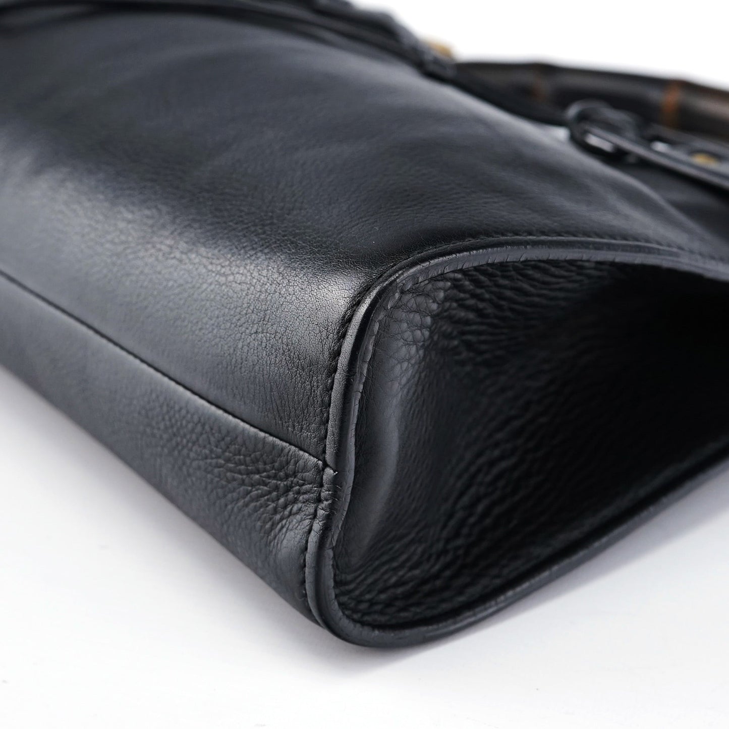 2003 Black Calfskin Bamboo Shoulder Bag