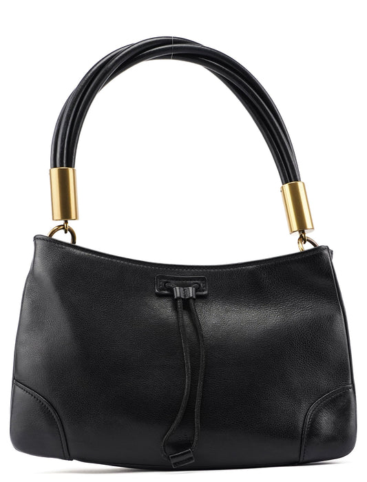 2003 Black Calfskin Knot Shoulder Bag