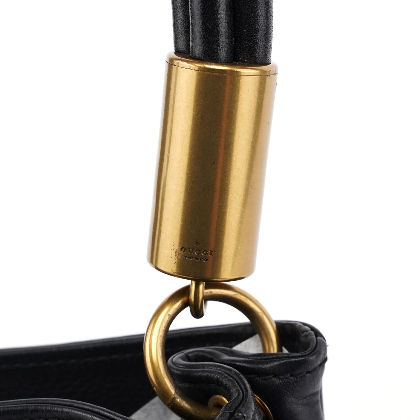 2003 Black Calfskin Knot Shoulder Bag