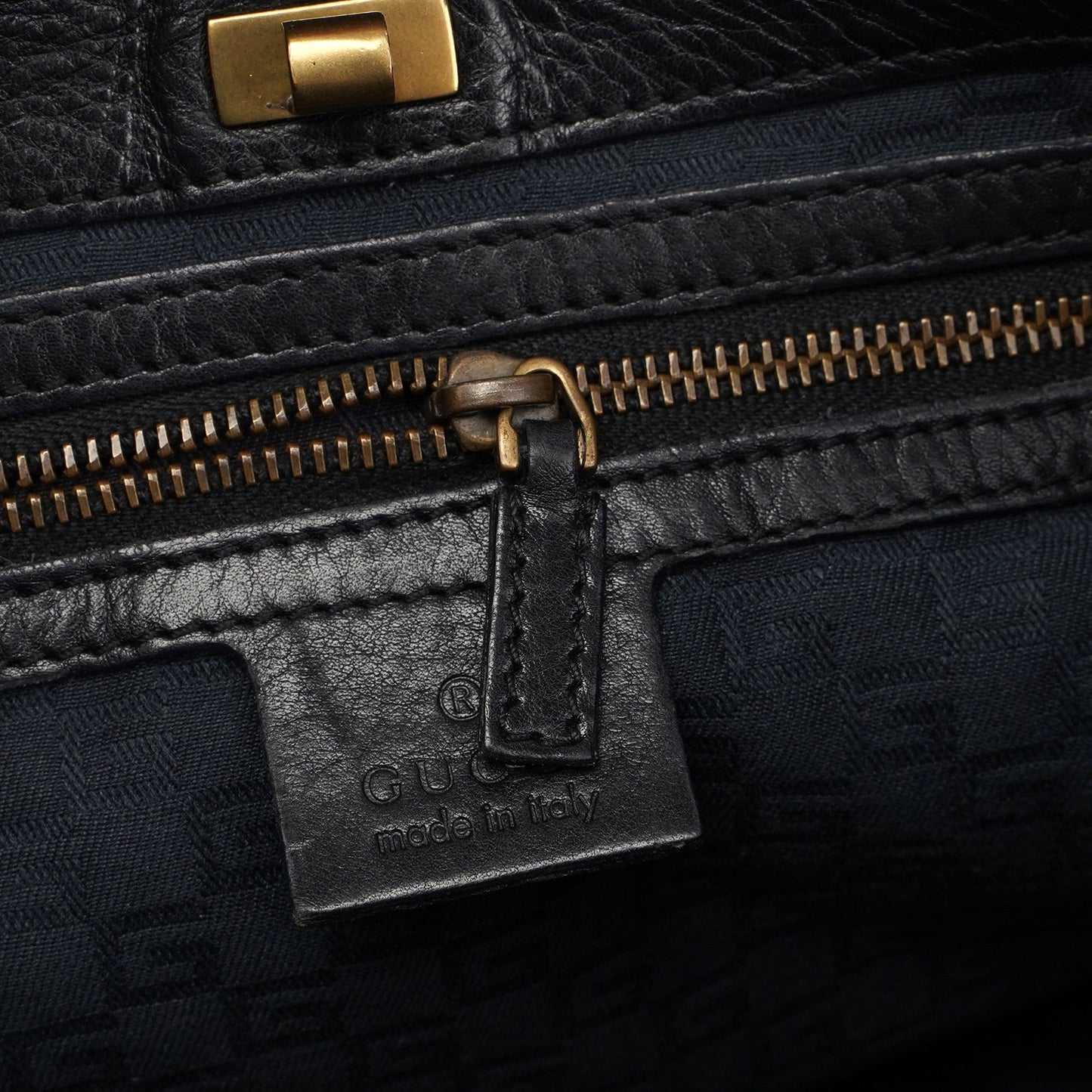 2003 Black Calfskin Knot Shoulder Bag