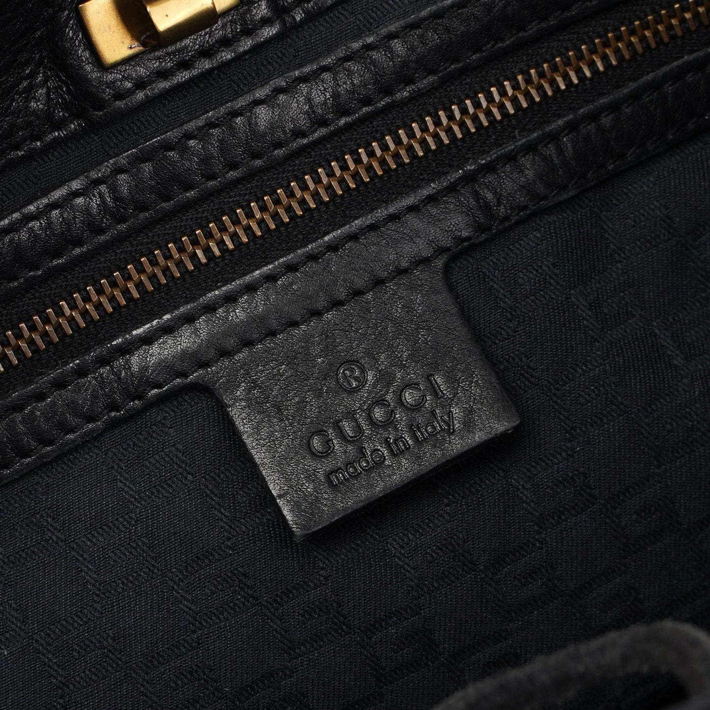 2003 Black Calfskin Knot Shoulder Bag