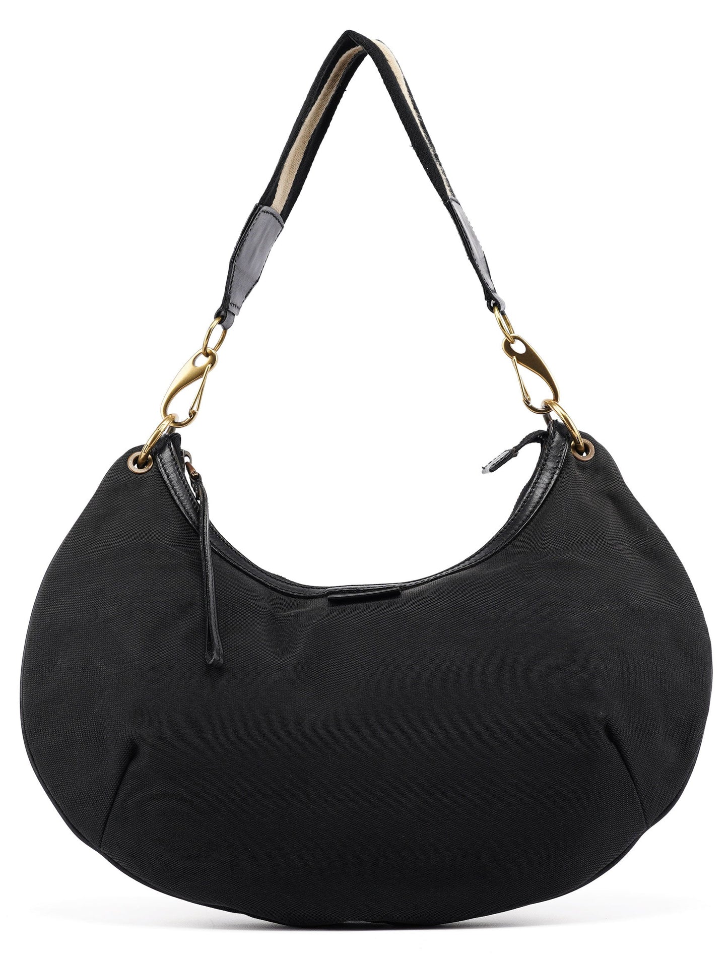 2003 Black Canvas Hobo Shoulder Bag
