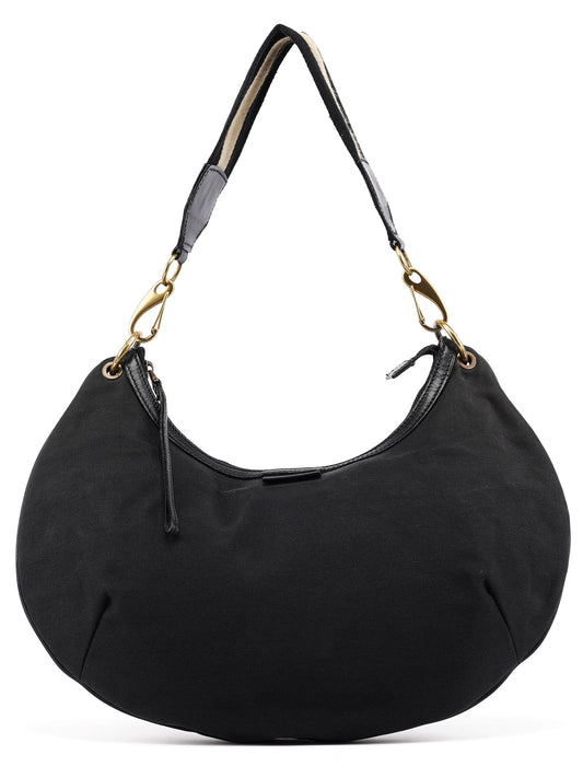 2003 Black Canvas Hobo Shoulder Bag