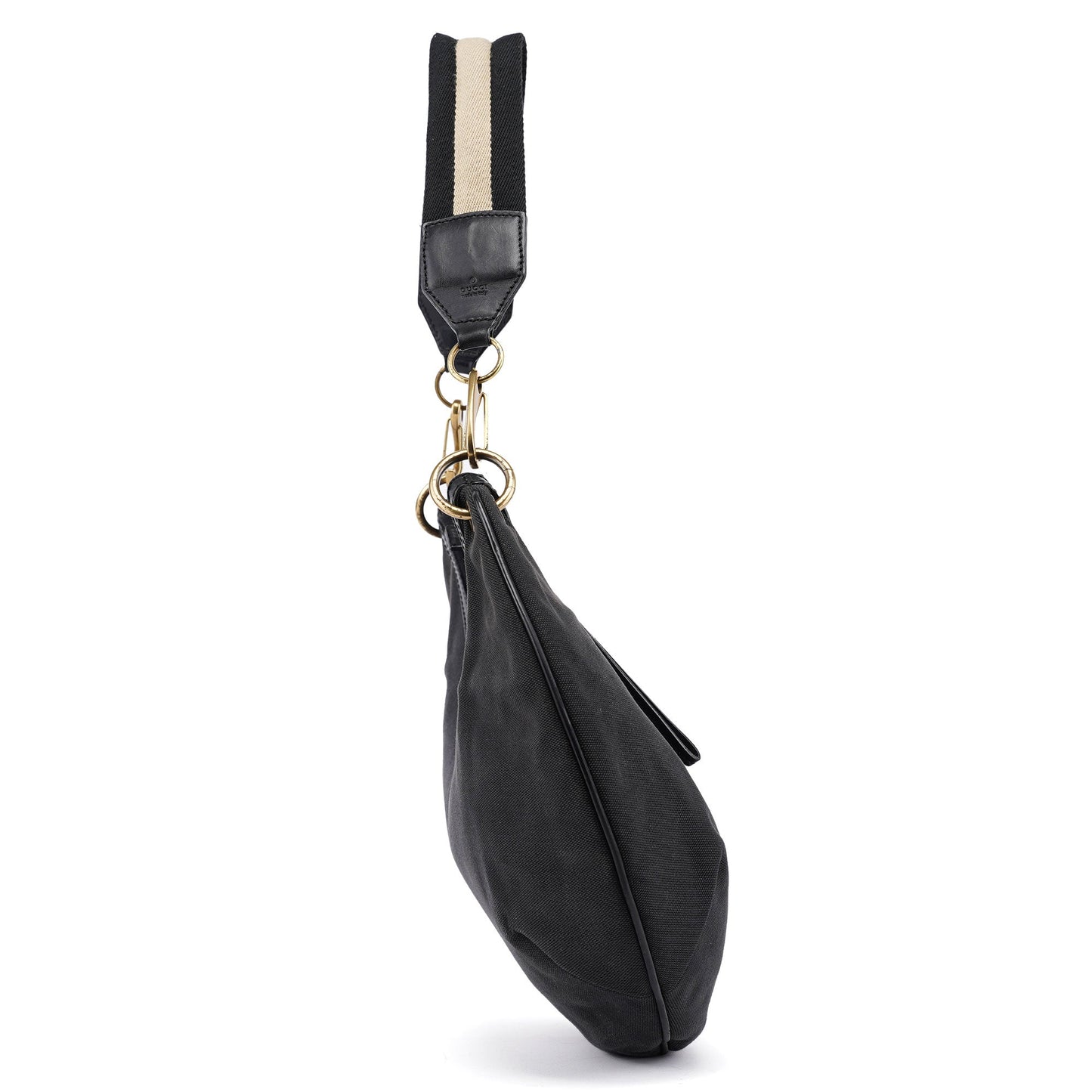 2003 Black Canvas Hobo Shoulder Bag