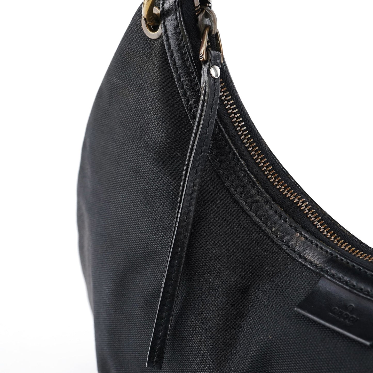 2003 Black Canvas Hobo Shoulder Bag