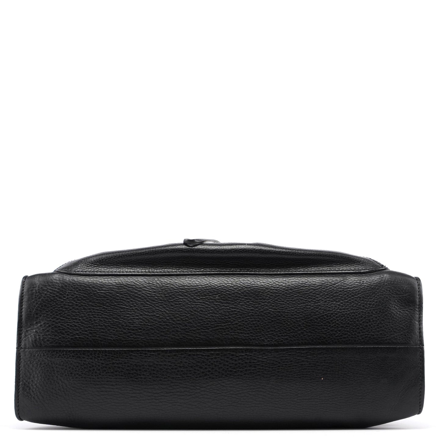 2003 Black Leather Bamboo Top Handle Bag