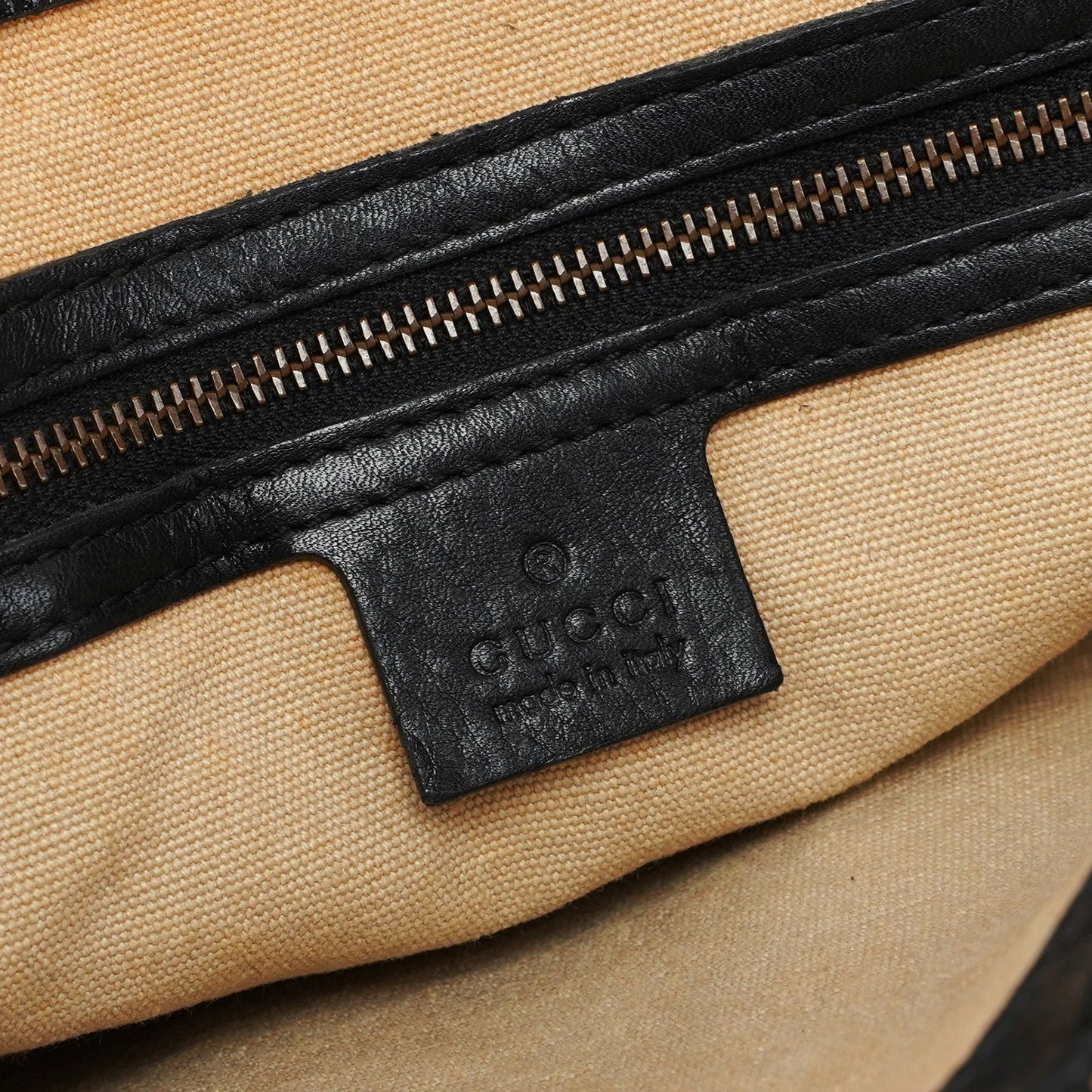 2003 Black Leather Bamboo Top Handle Bag