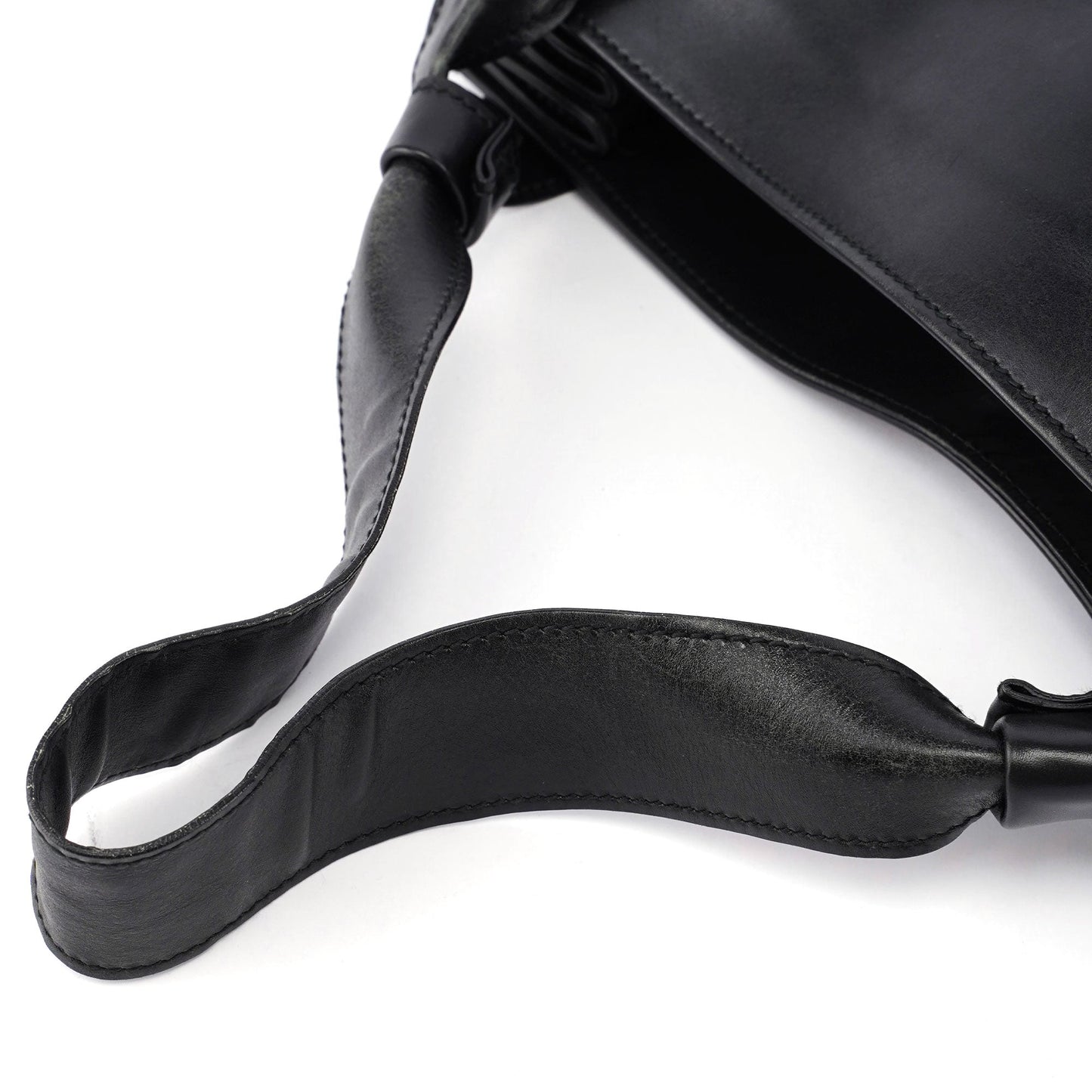2003 Black Leather Large Shoulder Bag
