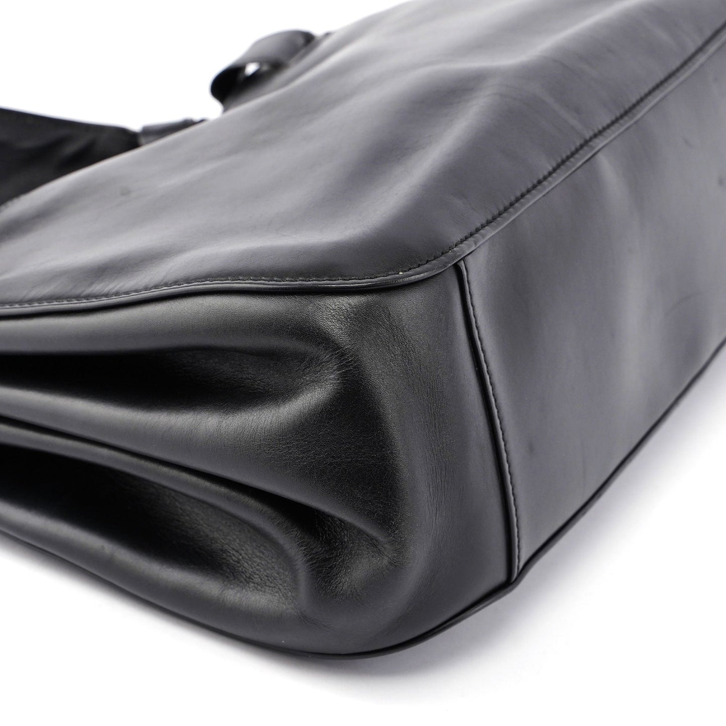 2003 Black Leather Large Shoulder Bag