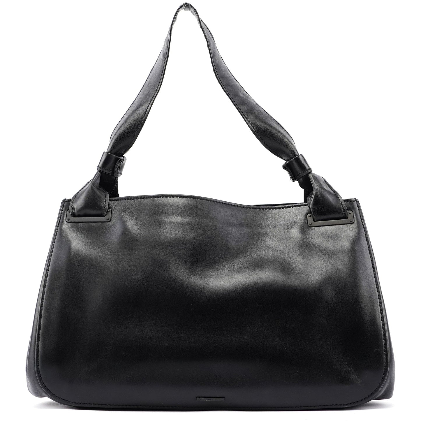 2003 Black Leather Large Shoulder Bag