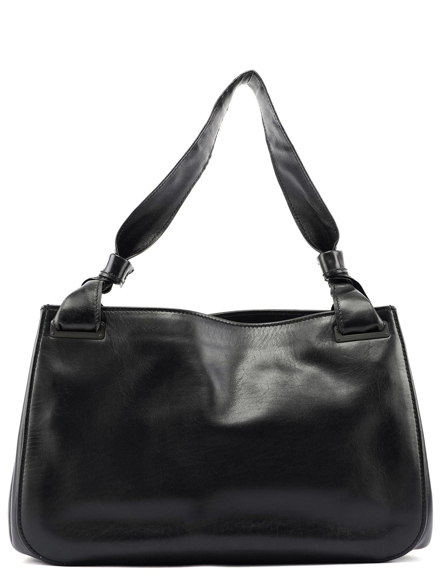 2003 Black Leather Large Shoulder Bag