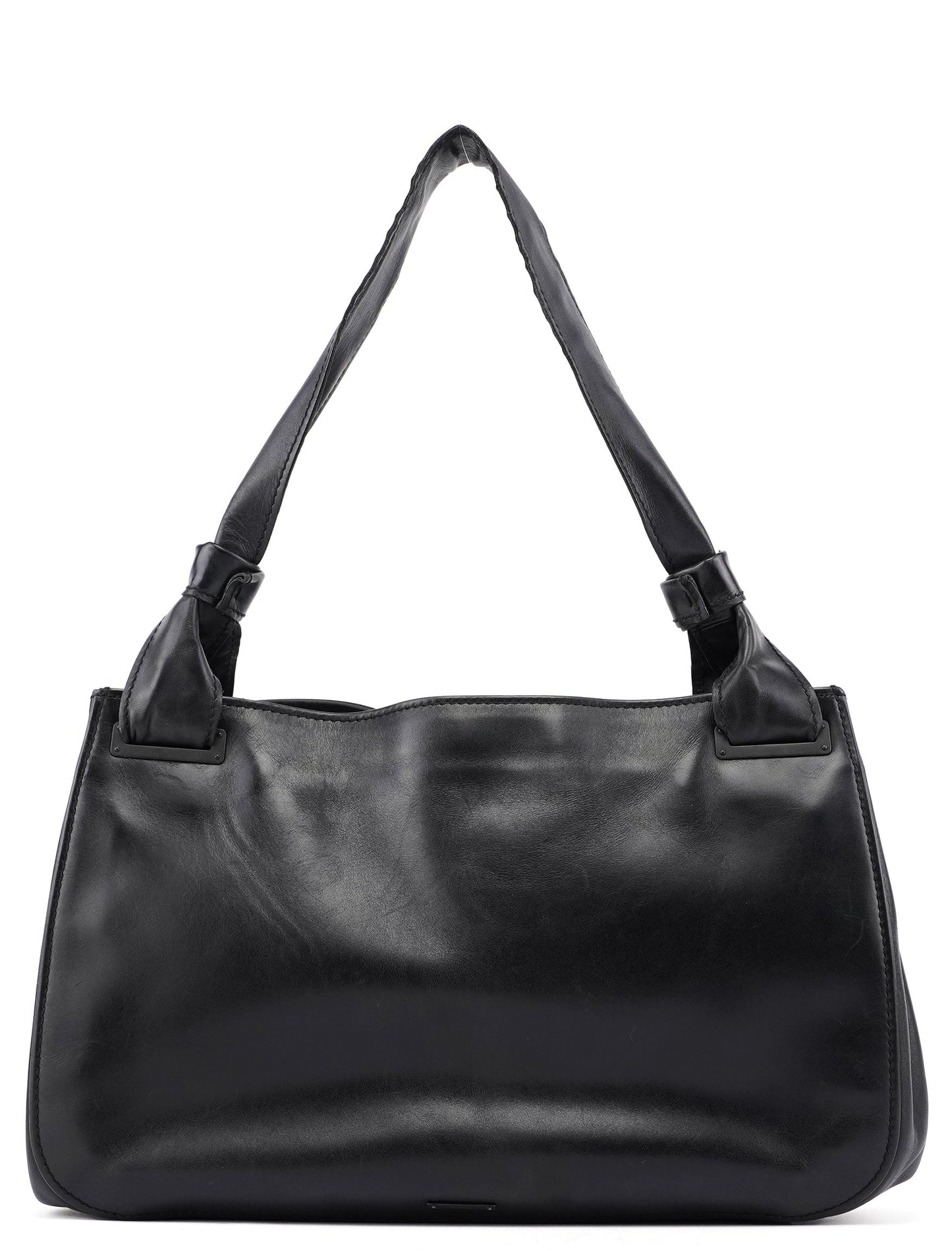 2003 Black Leather Large Shoulder Bag