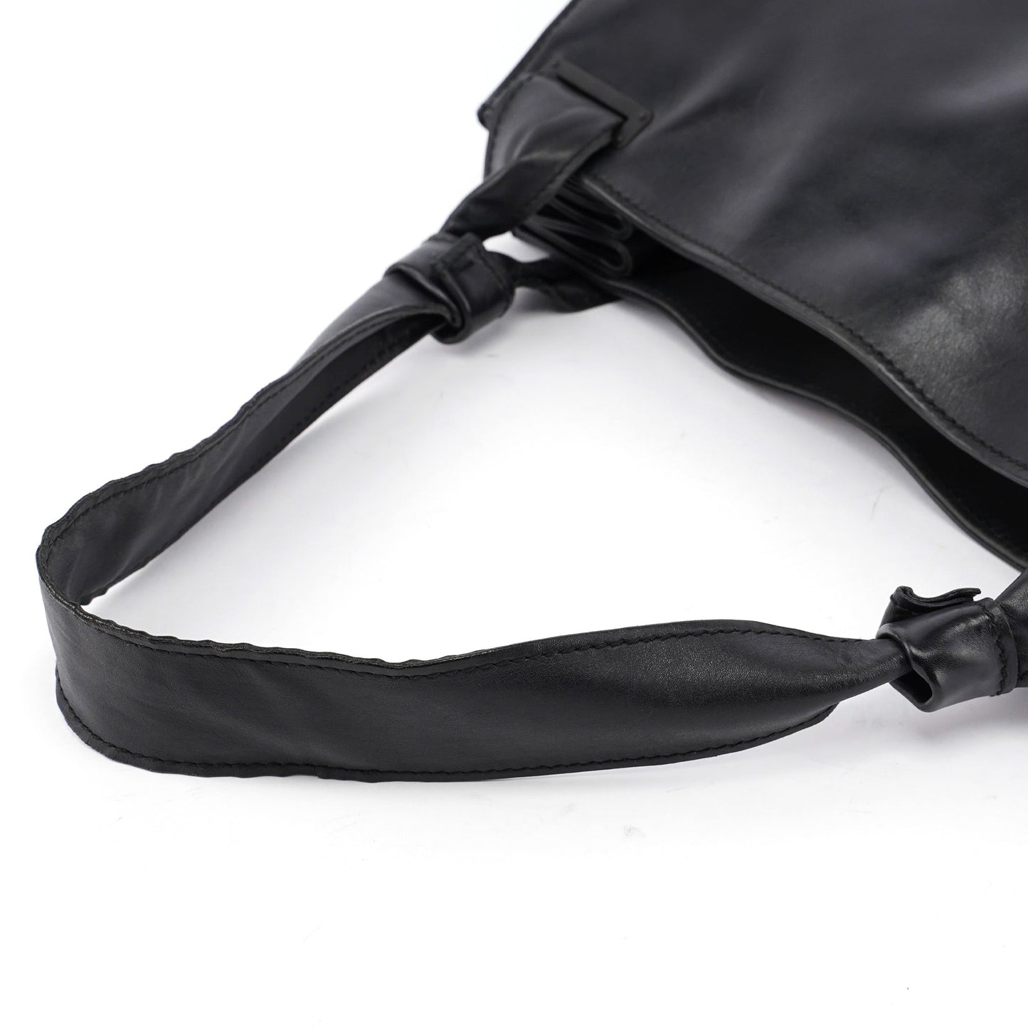 2003 Black Leather Large Shoulder Bag