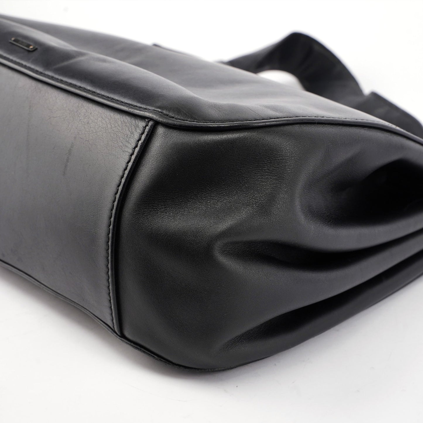 2003 Black Leather Large Shoulder Bag