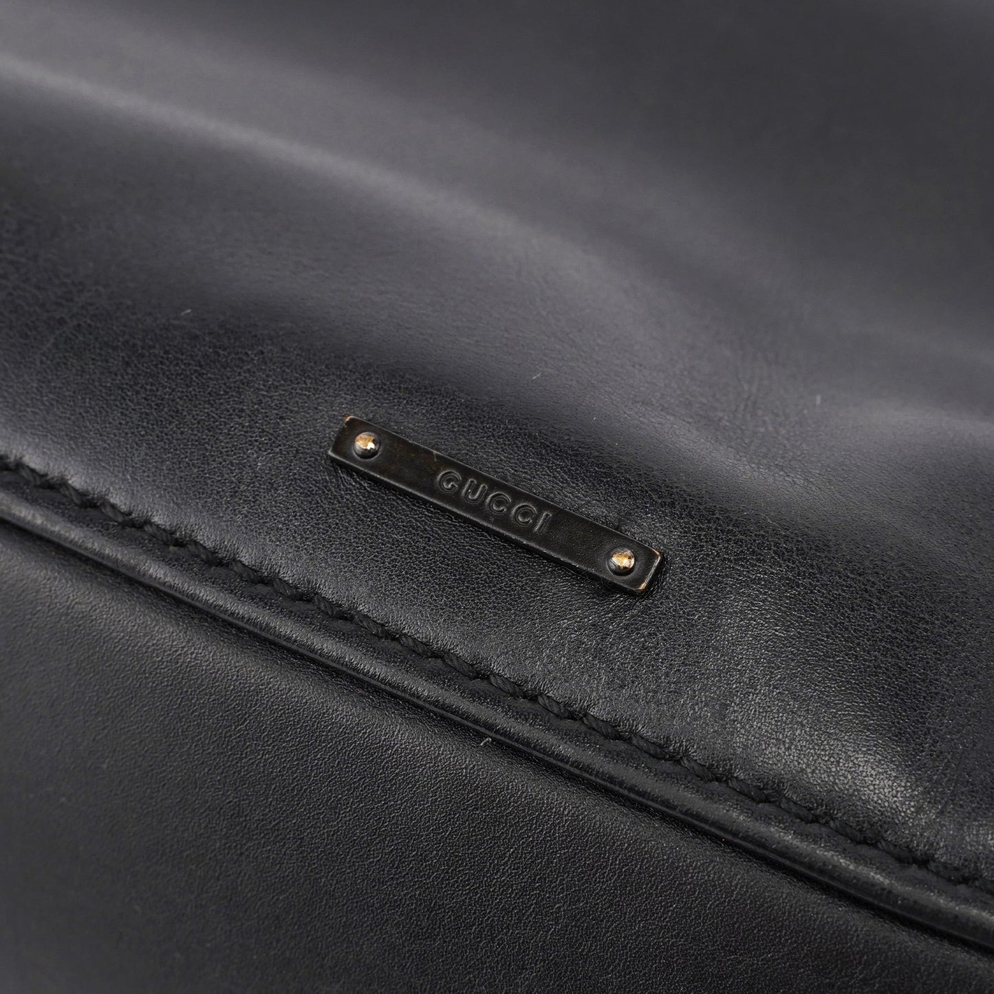 2003 Black Leather Large Shoulder Bag