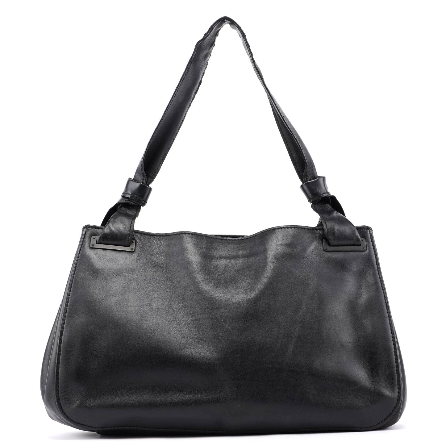 2003 Black Leather Large Shoulder Bag