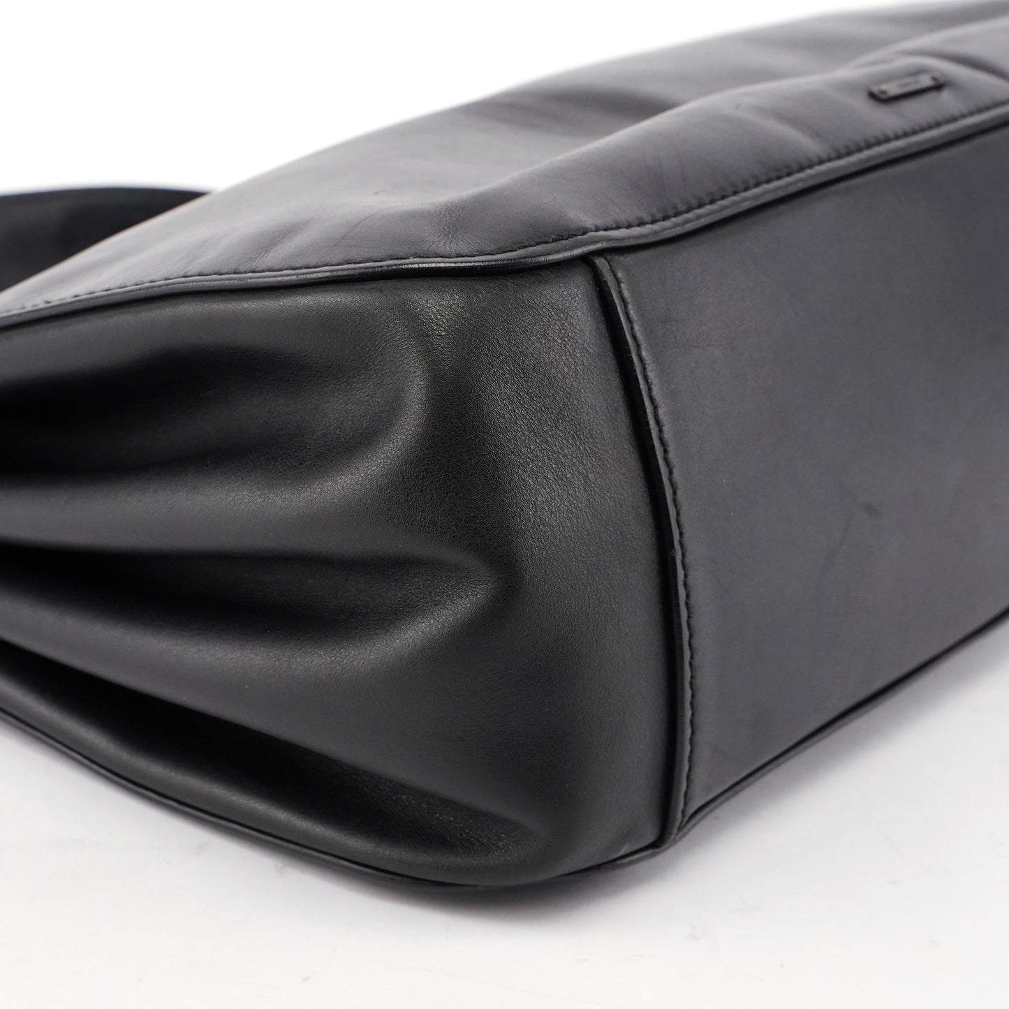 2003 Black Leather Large Shoulder Bag