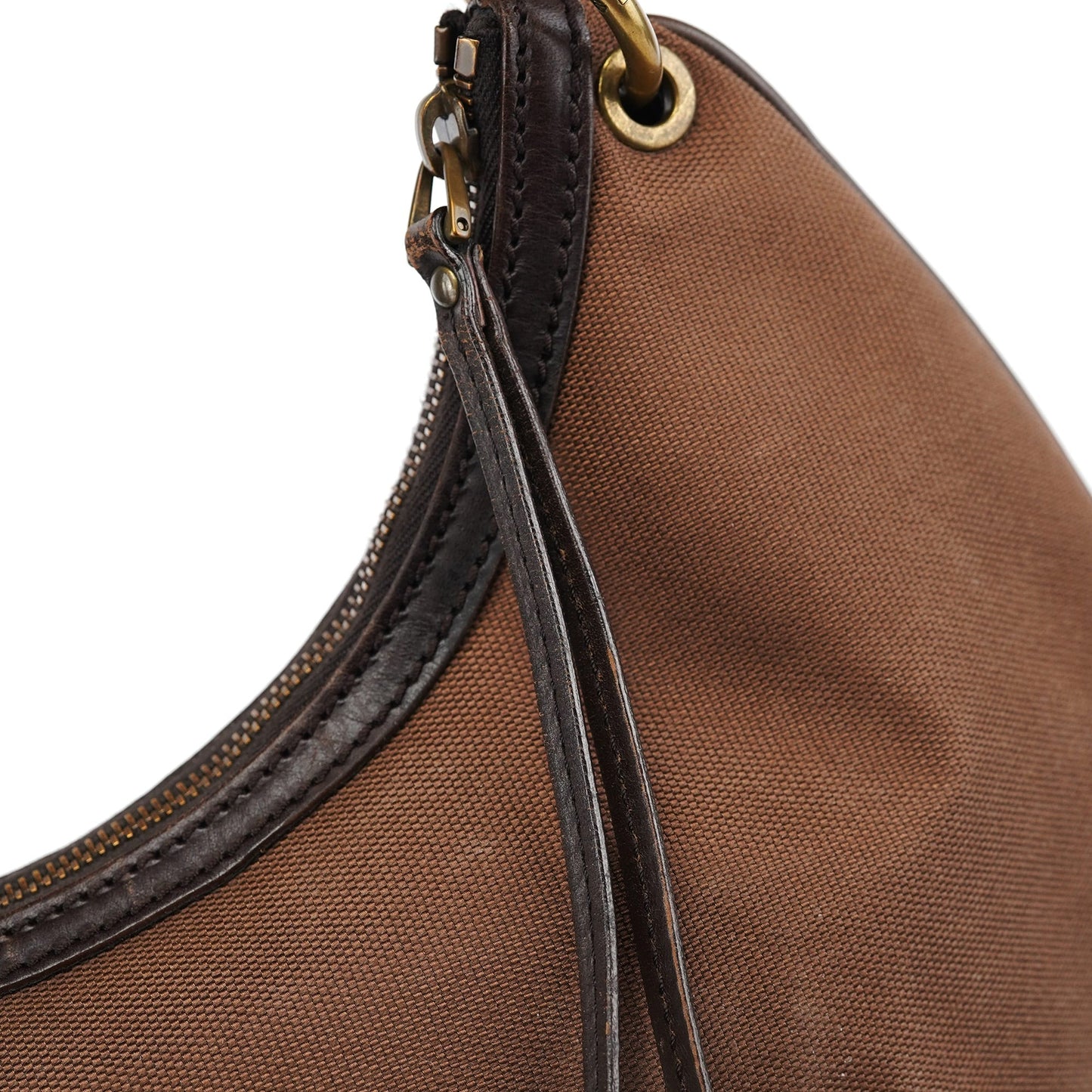 2003 Brown Canvas Hobo Shoulder Bag