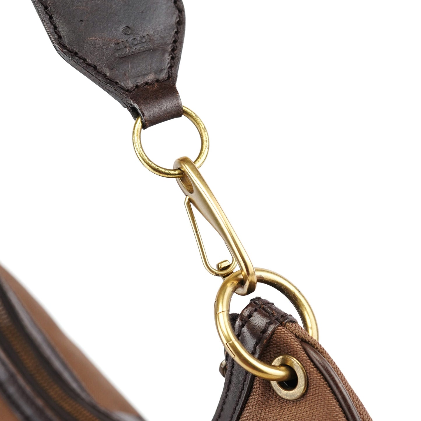 2003 Brown Canvas Hobo Shoulder Bag