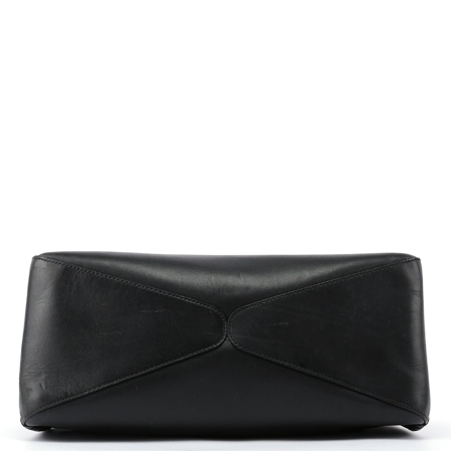 2003 brown Leather Wood Handle Bag