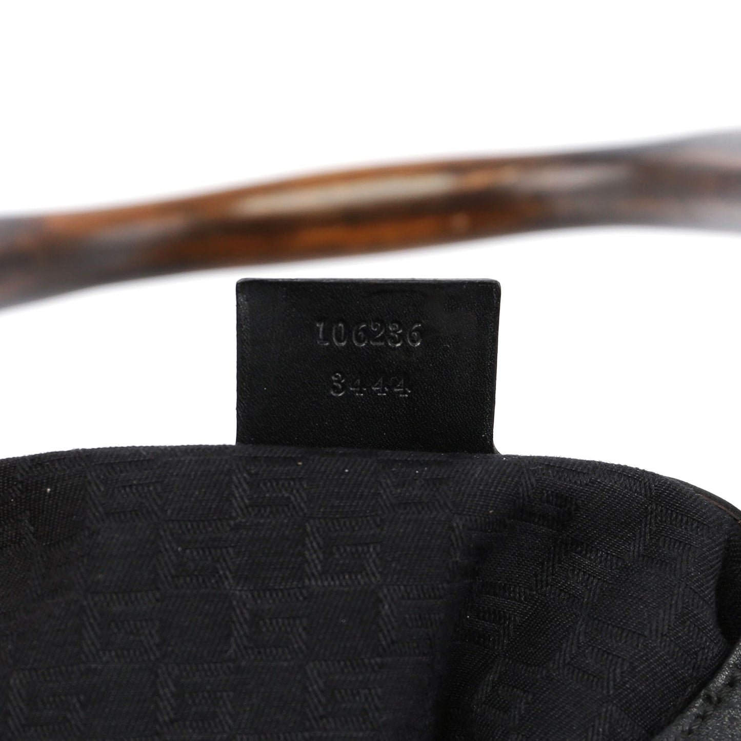 2003 brown Leather Wood Handle Bag